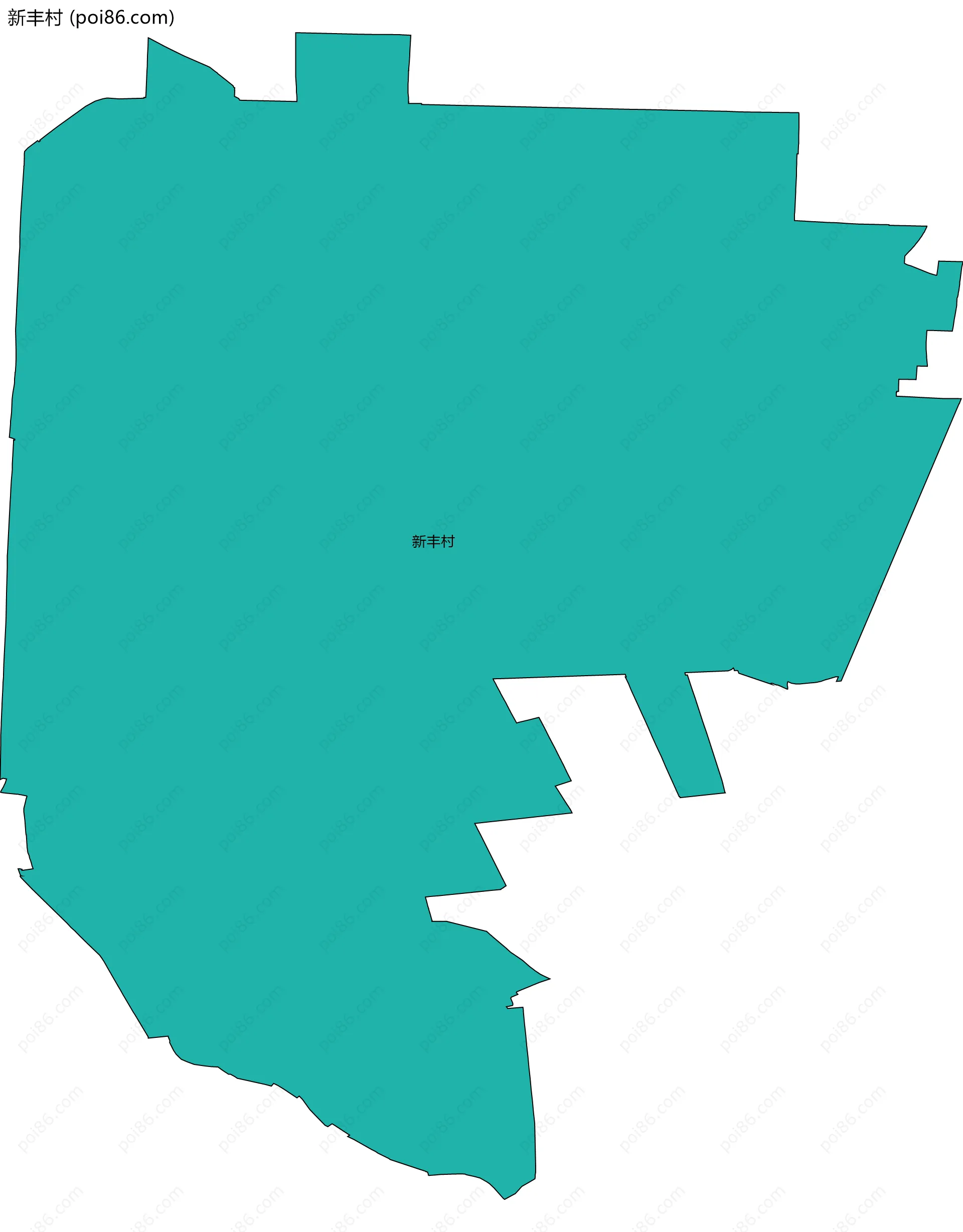 新丰村边界地图