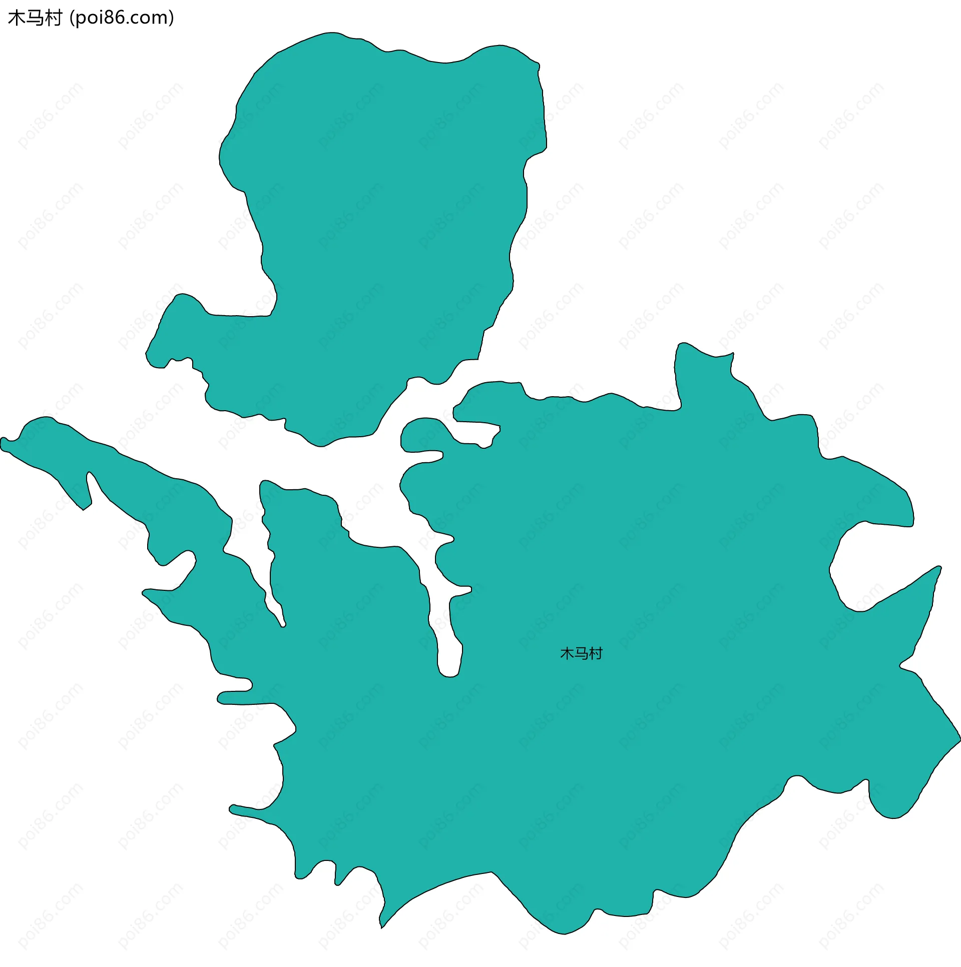 木马村边界地图