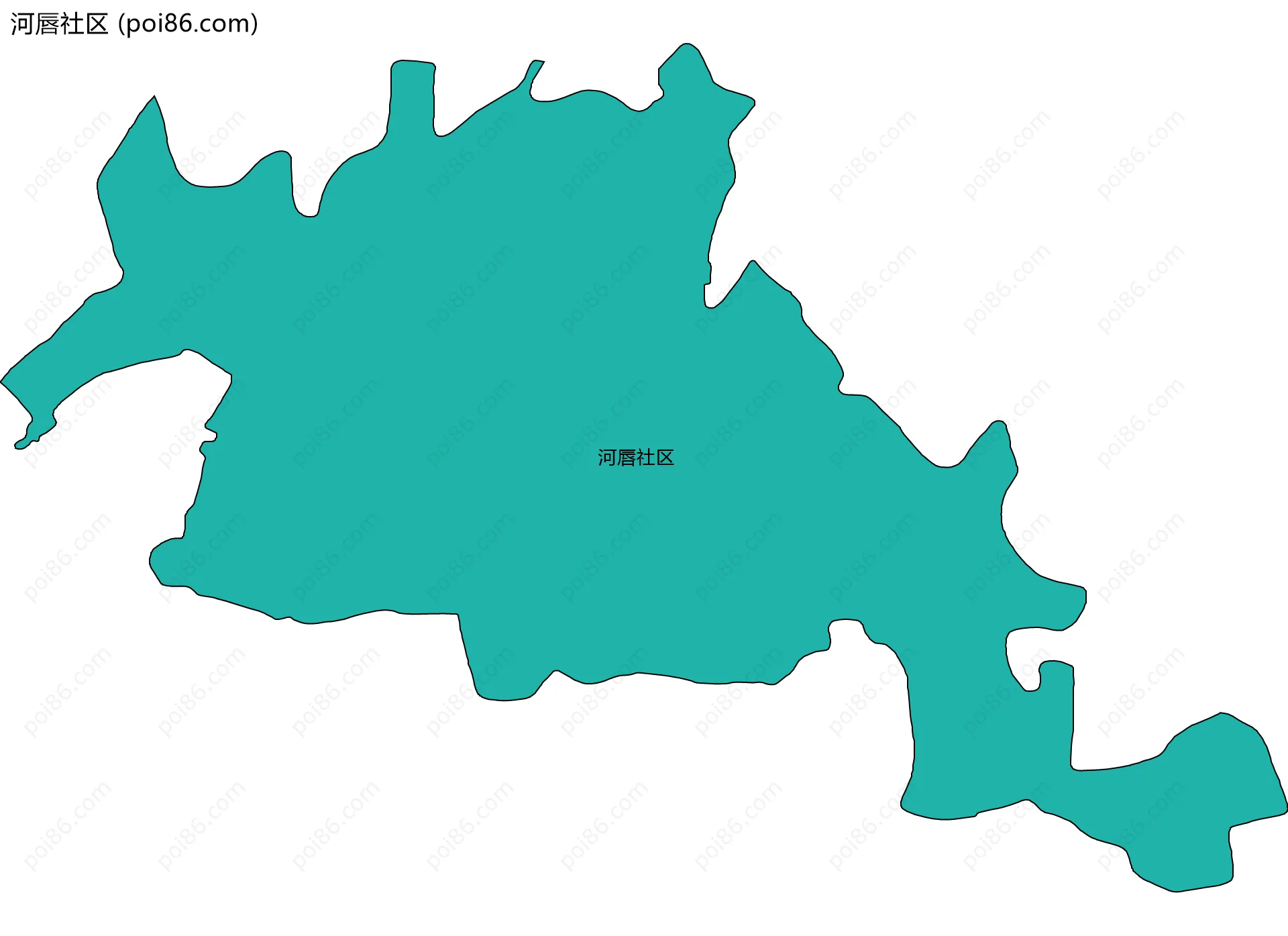 河唇社区边界地图