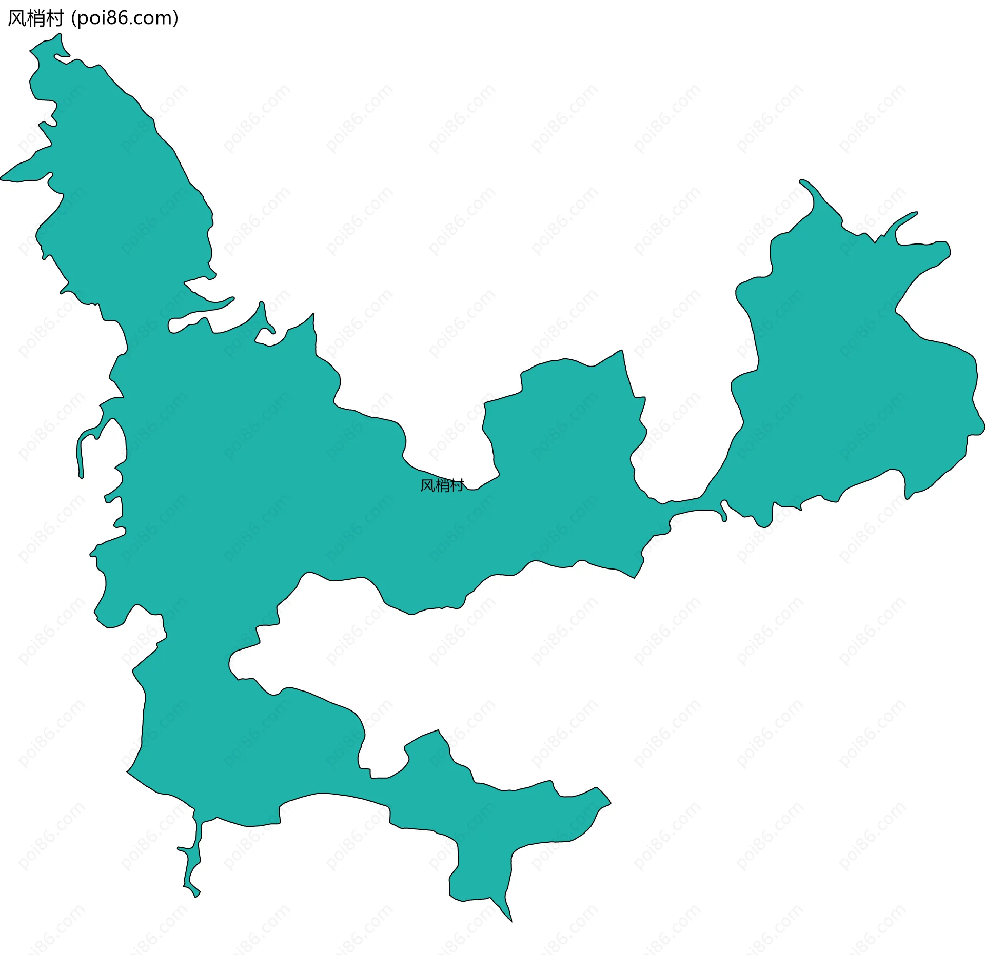 风梢村边界地图