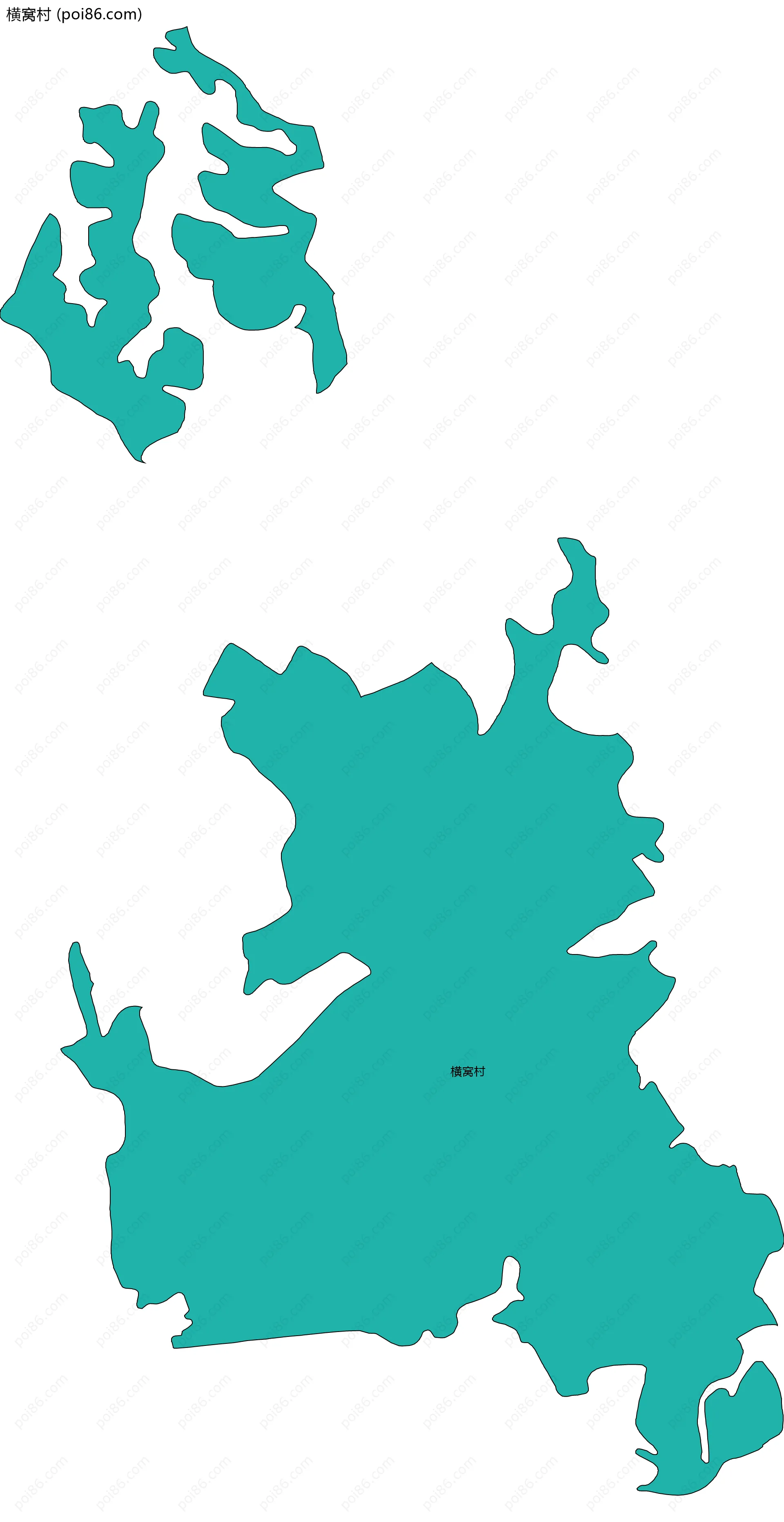 横窝村边界地图