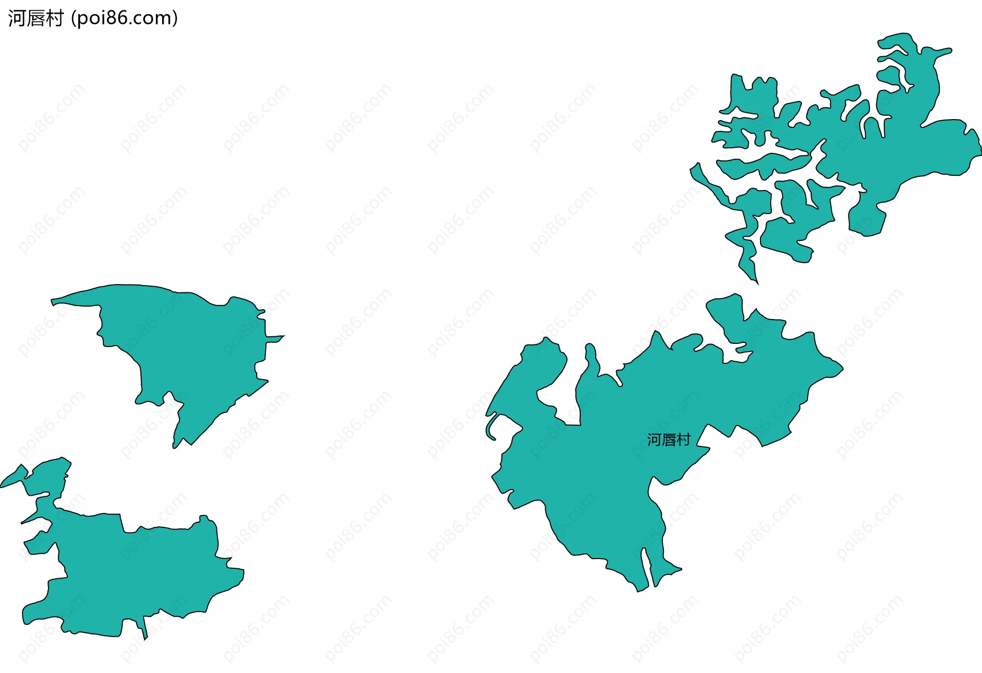 河唇村边界地图
