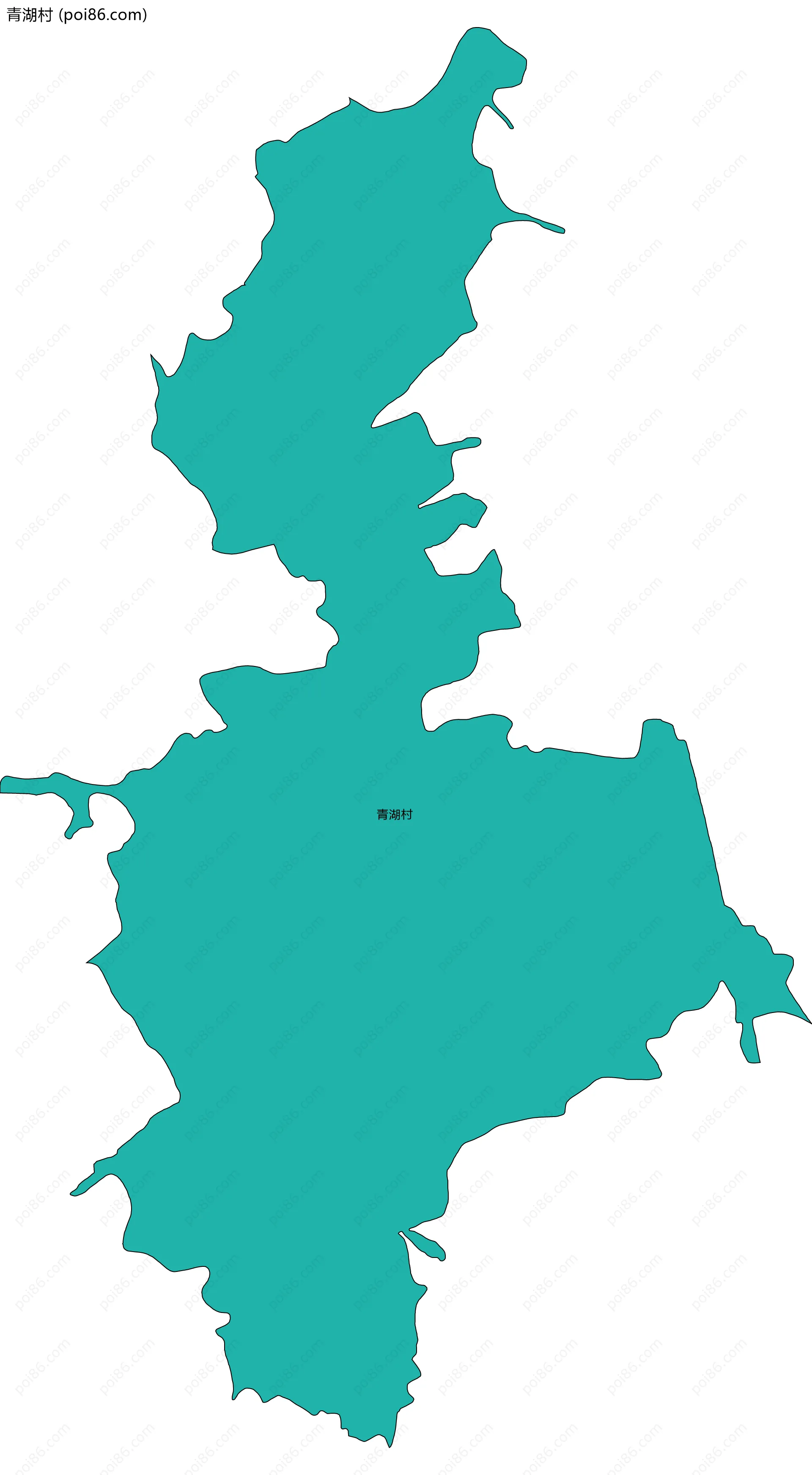 青湖村边界地图