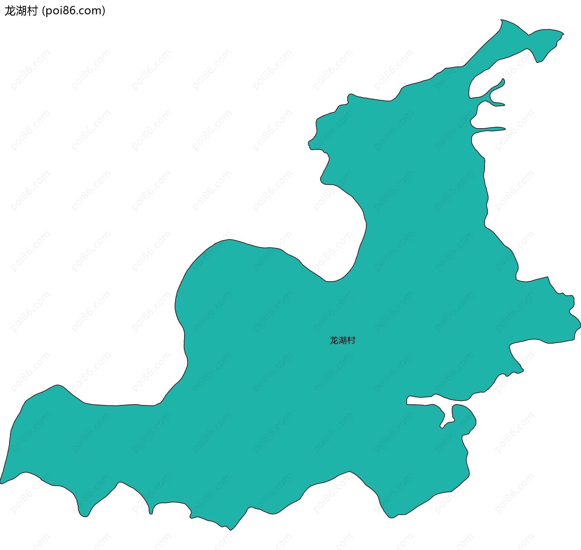 龙湖村边界地图