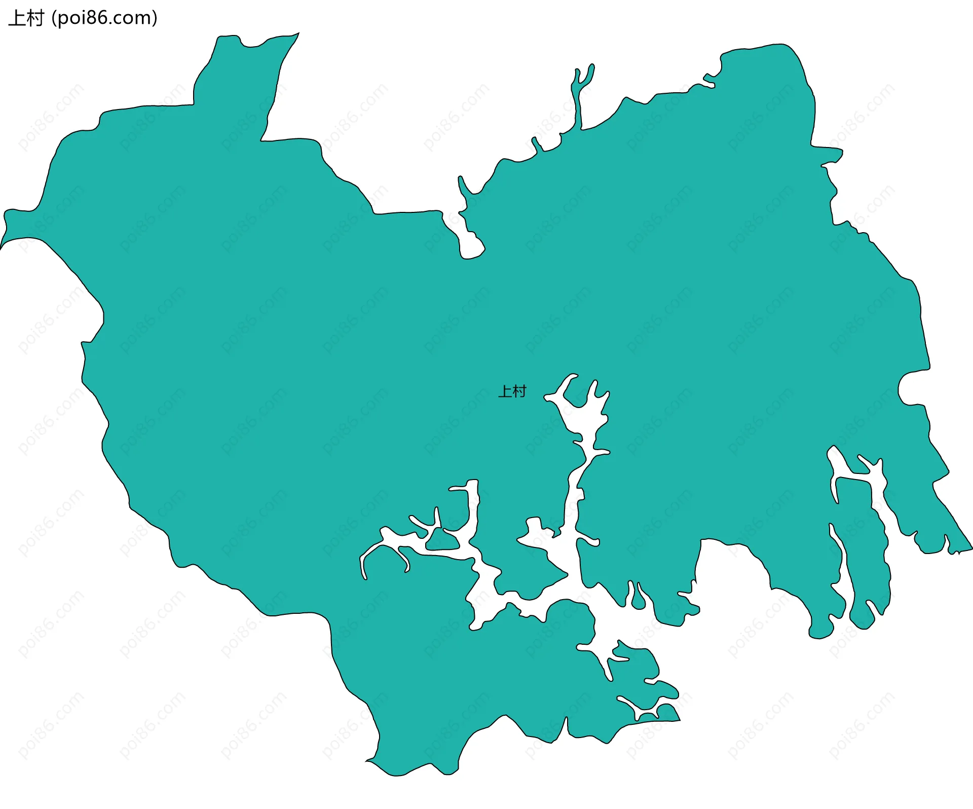 上村边界地图