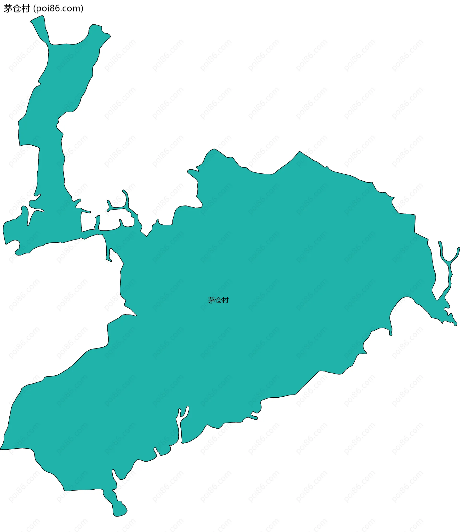 茅仓村边界地图