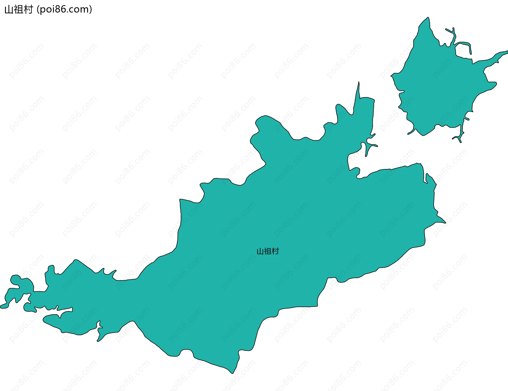 山祖村边界地图