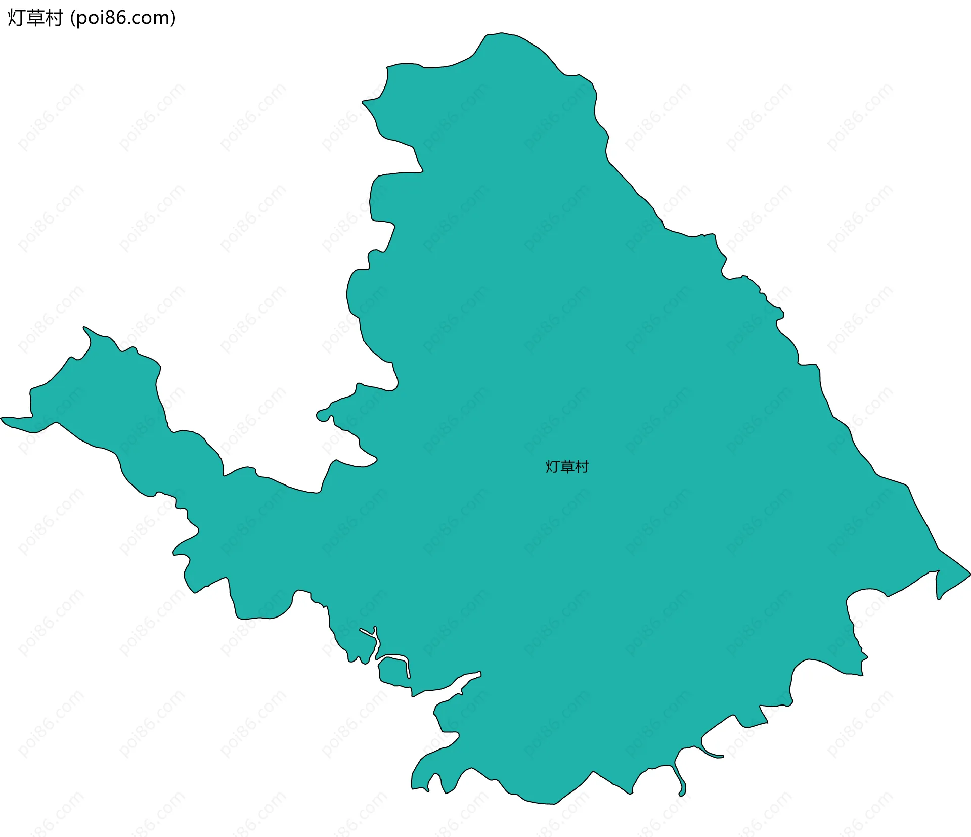 灯草村边界地图