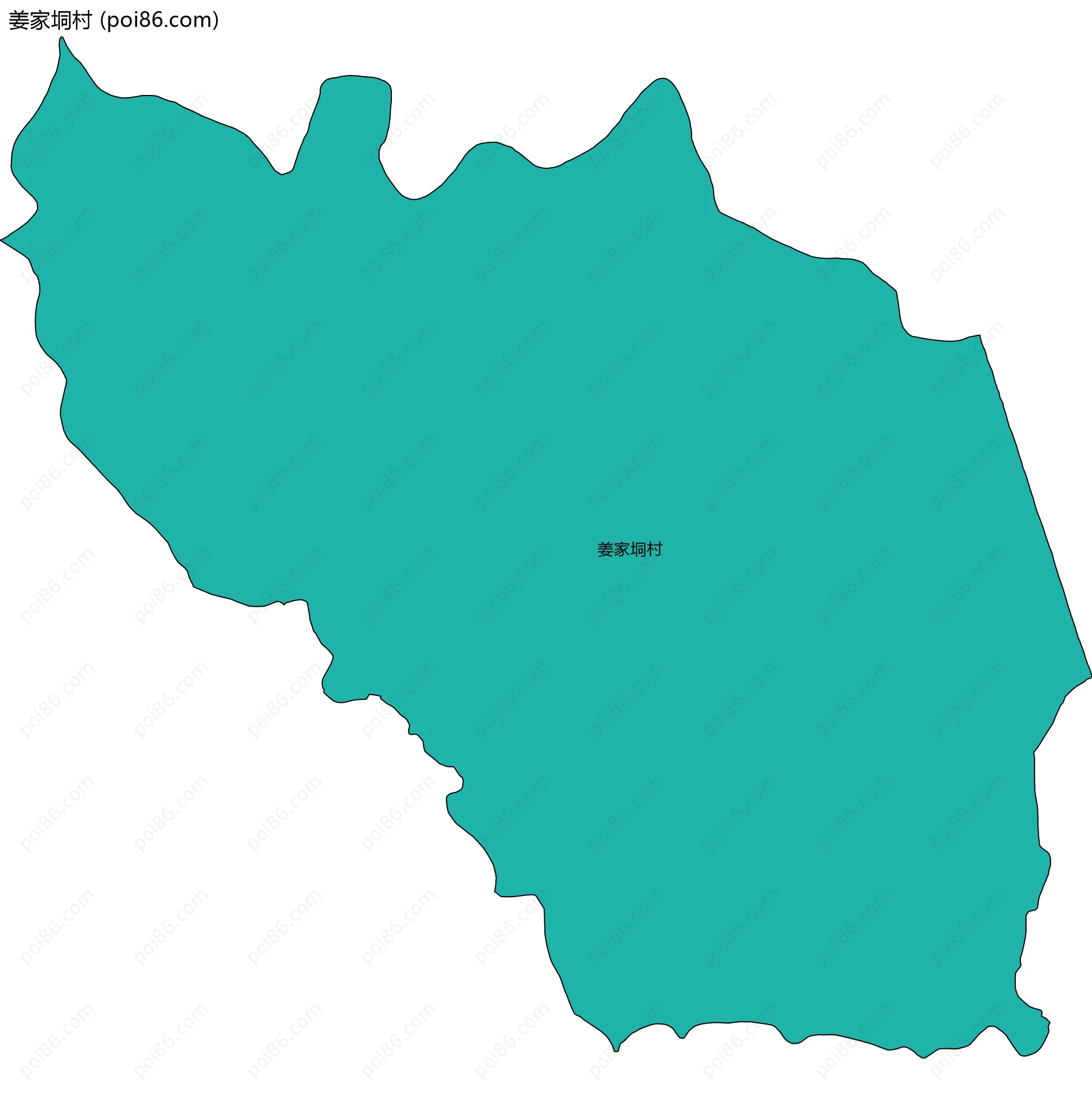 姜家垌村边界地图