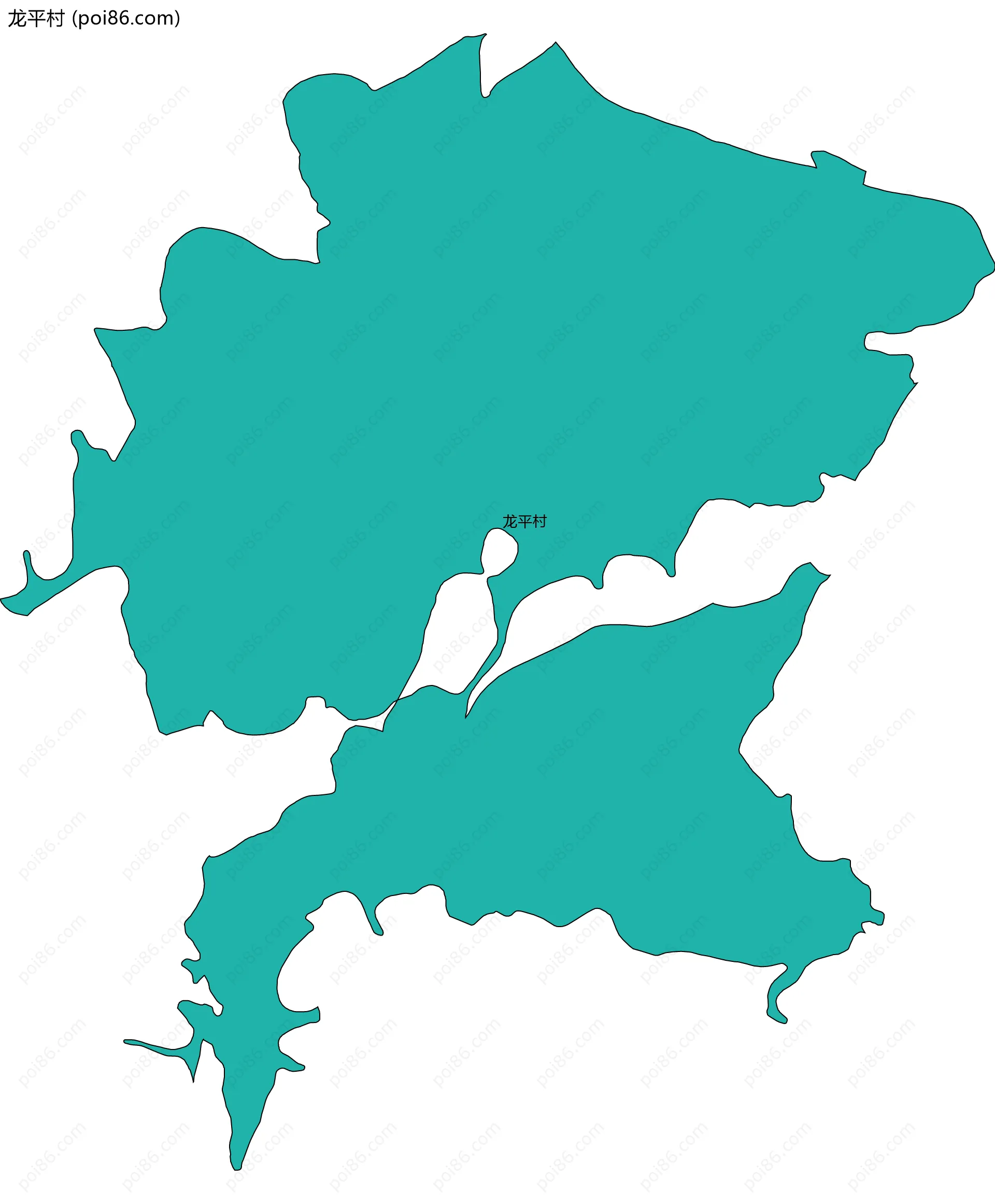 龙平村边界地图