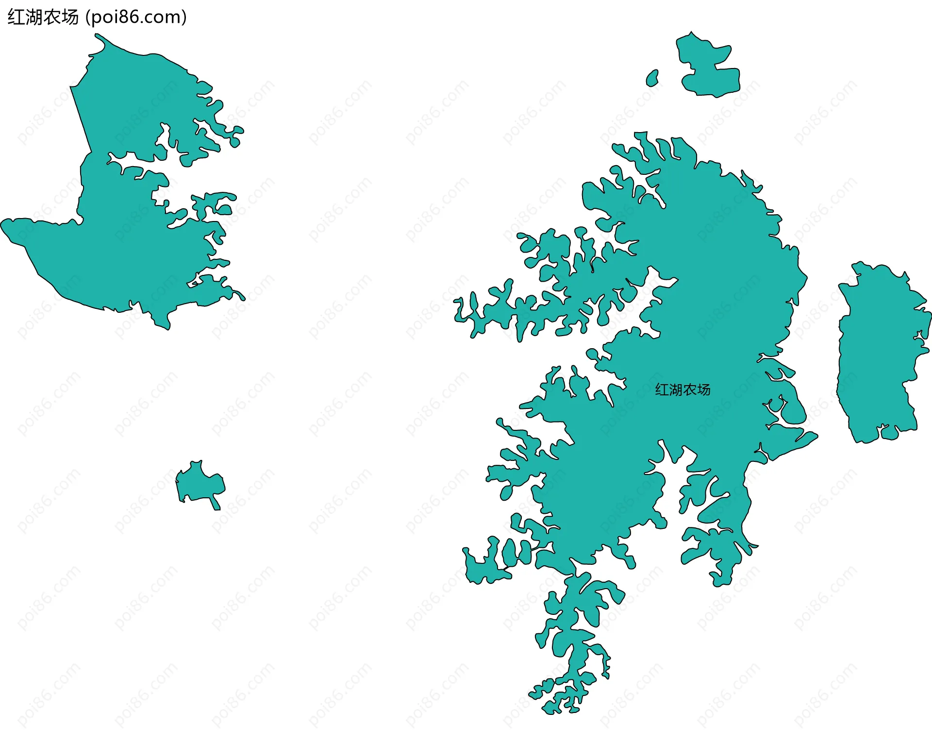 红湖农场边界地图