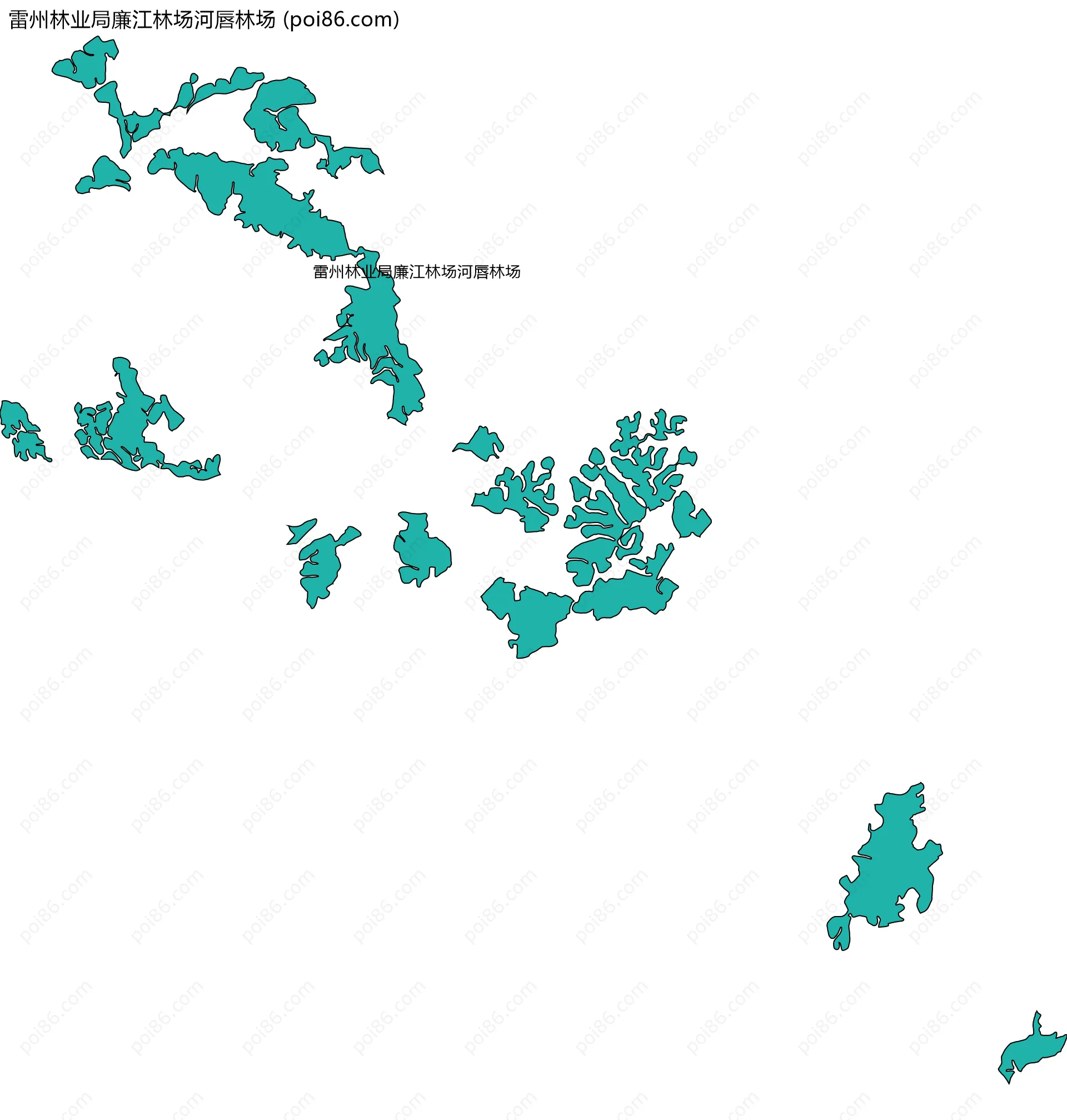 雷州林业局廉江林场河唇林场边界地图