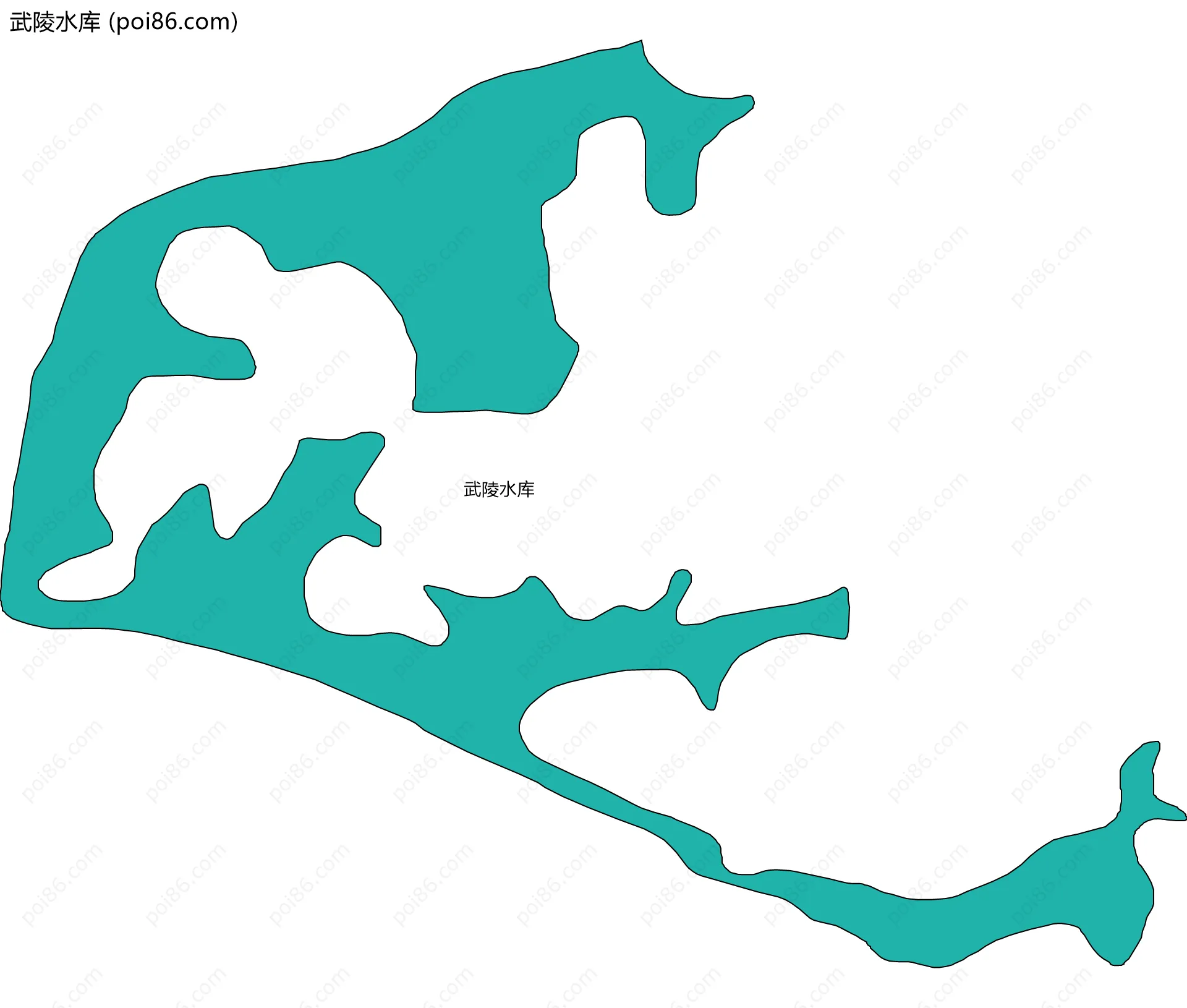 武陵水库边界地图