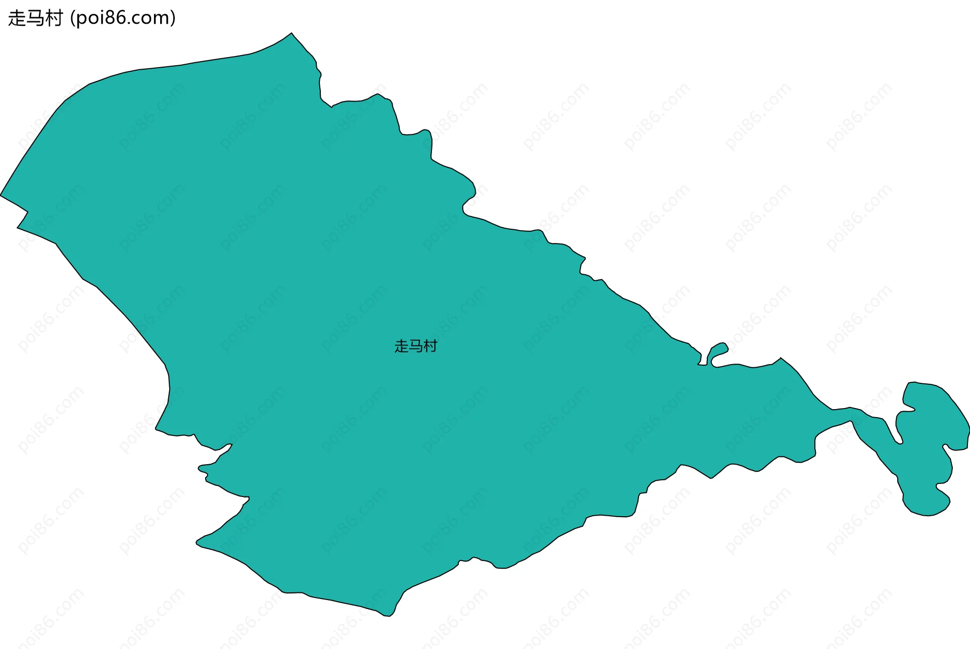 走马村边界地图
