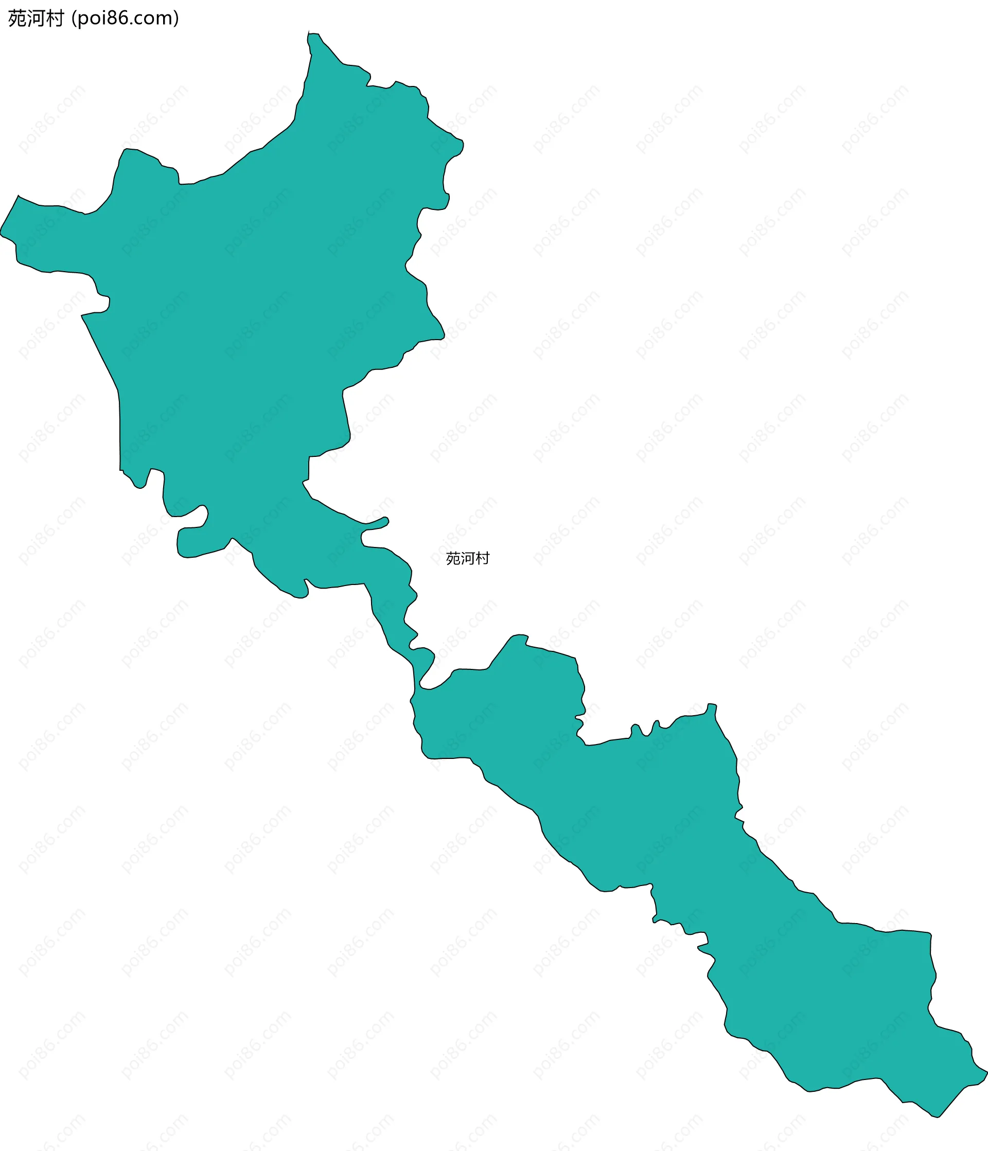 苑河村边界地图