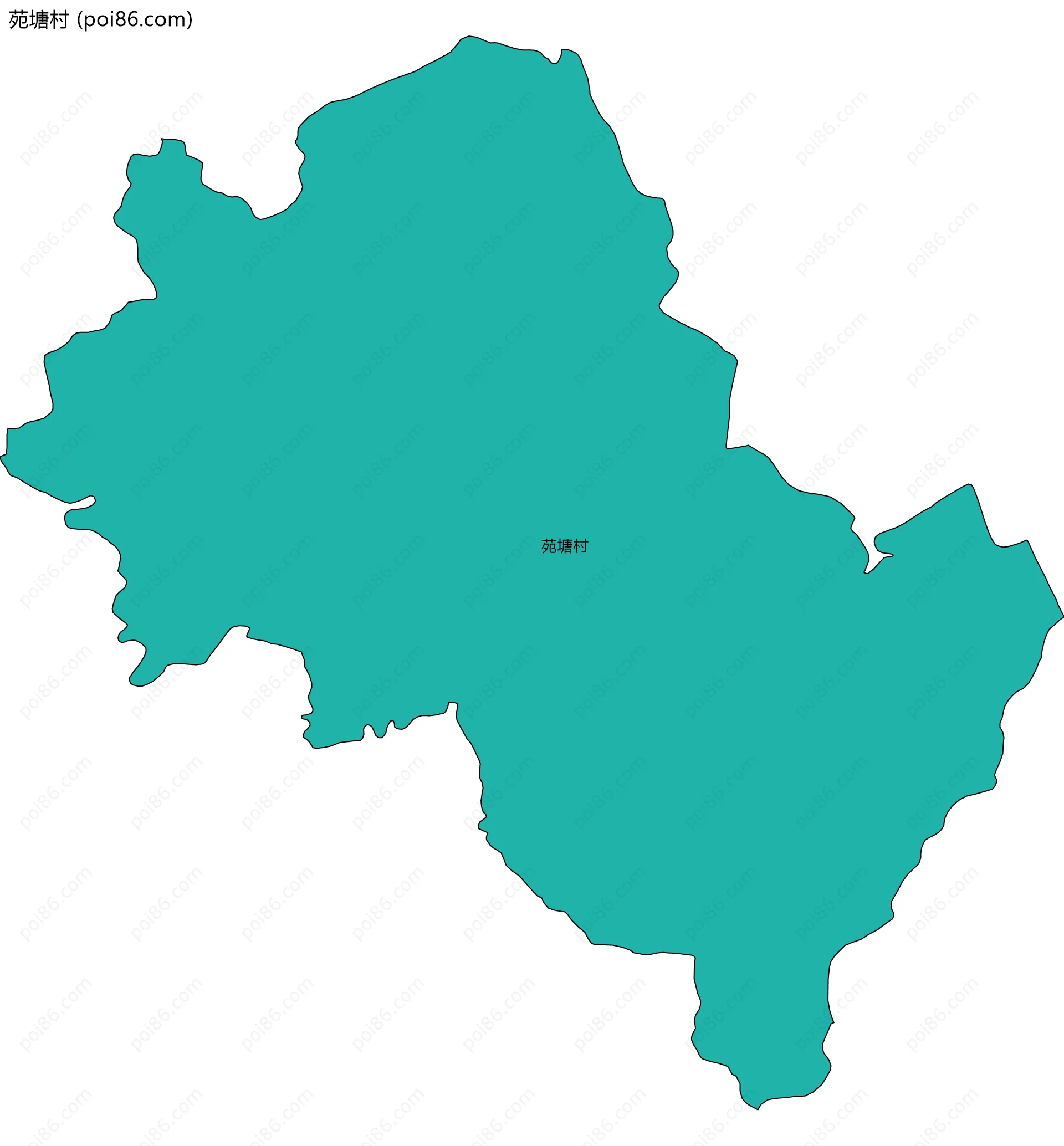 苑塘村边界地图