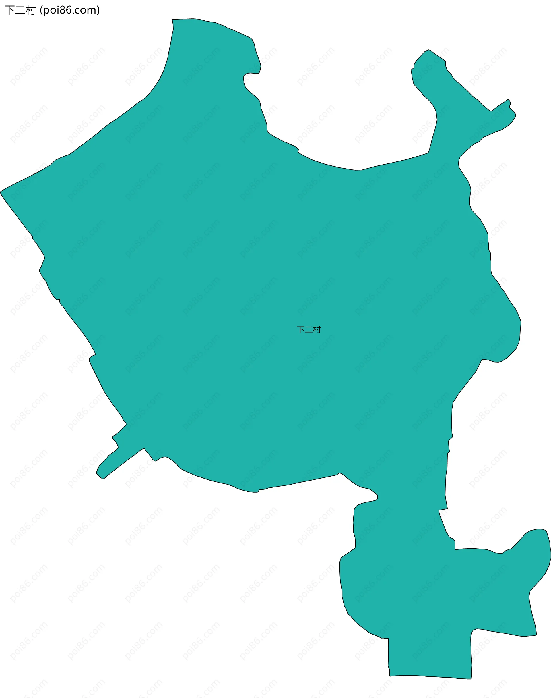 下二村边界地图