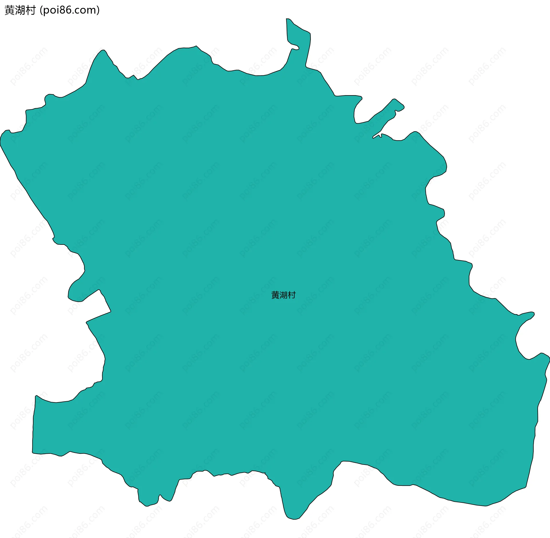 黄湖村边界地图