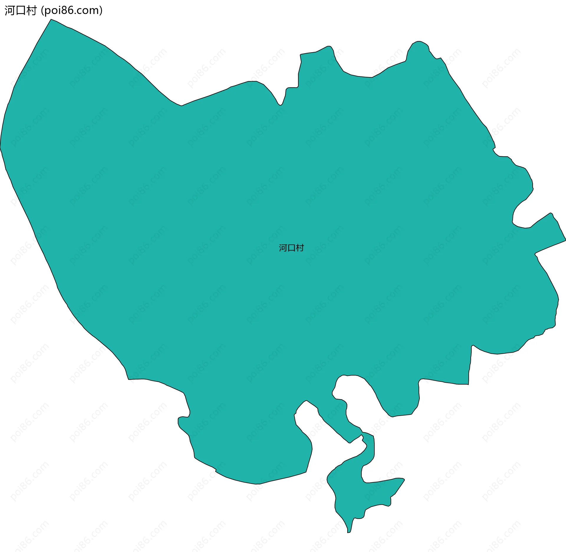 河口村边界地图