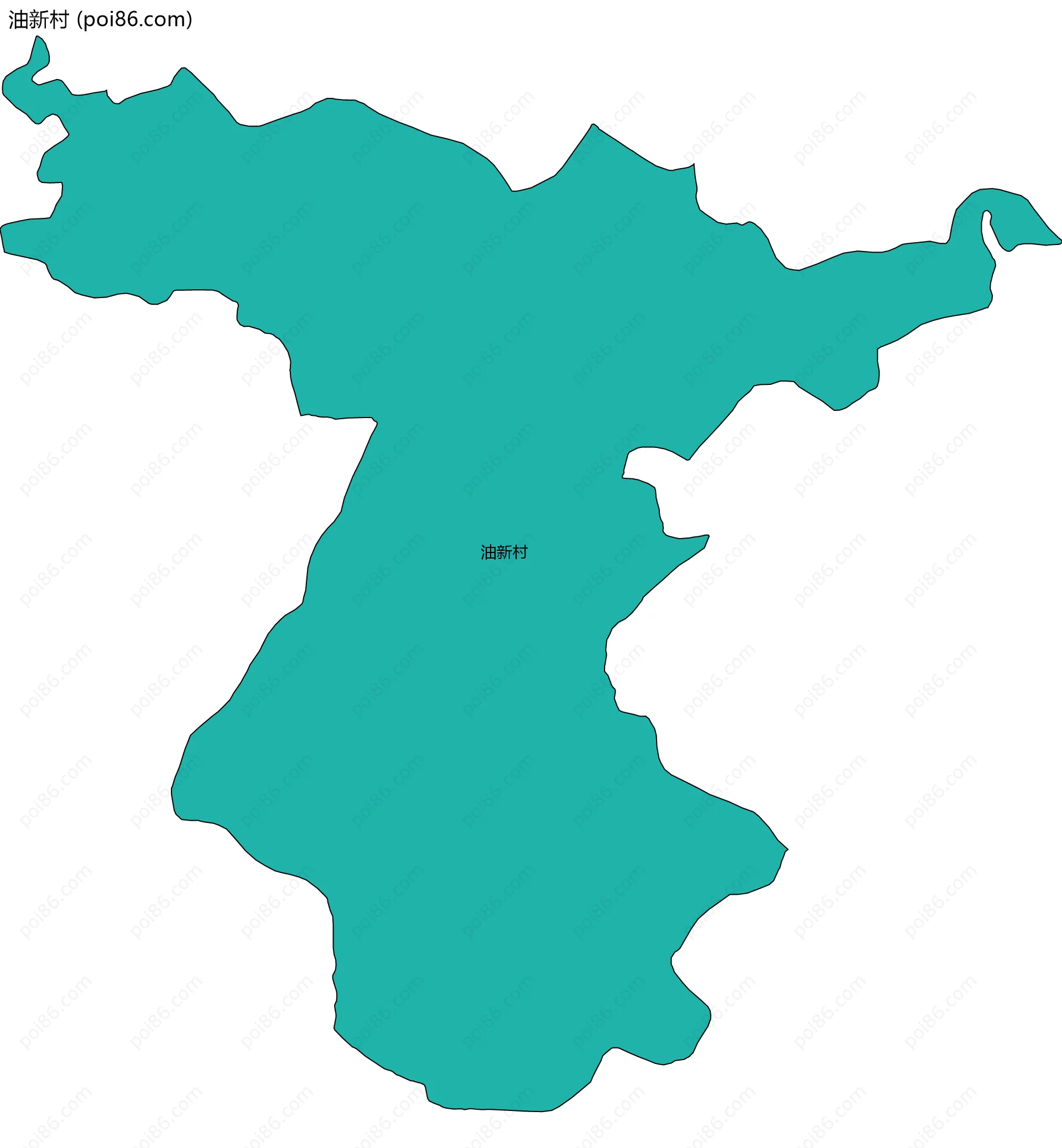 油新村边界地图