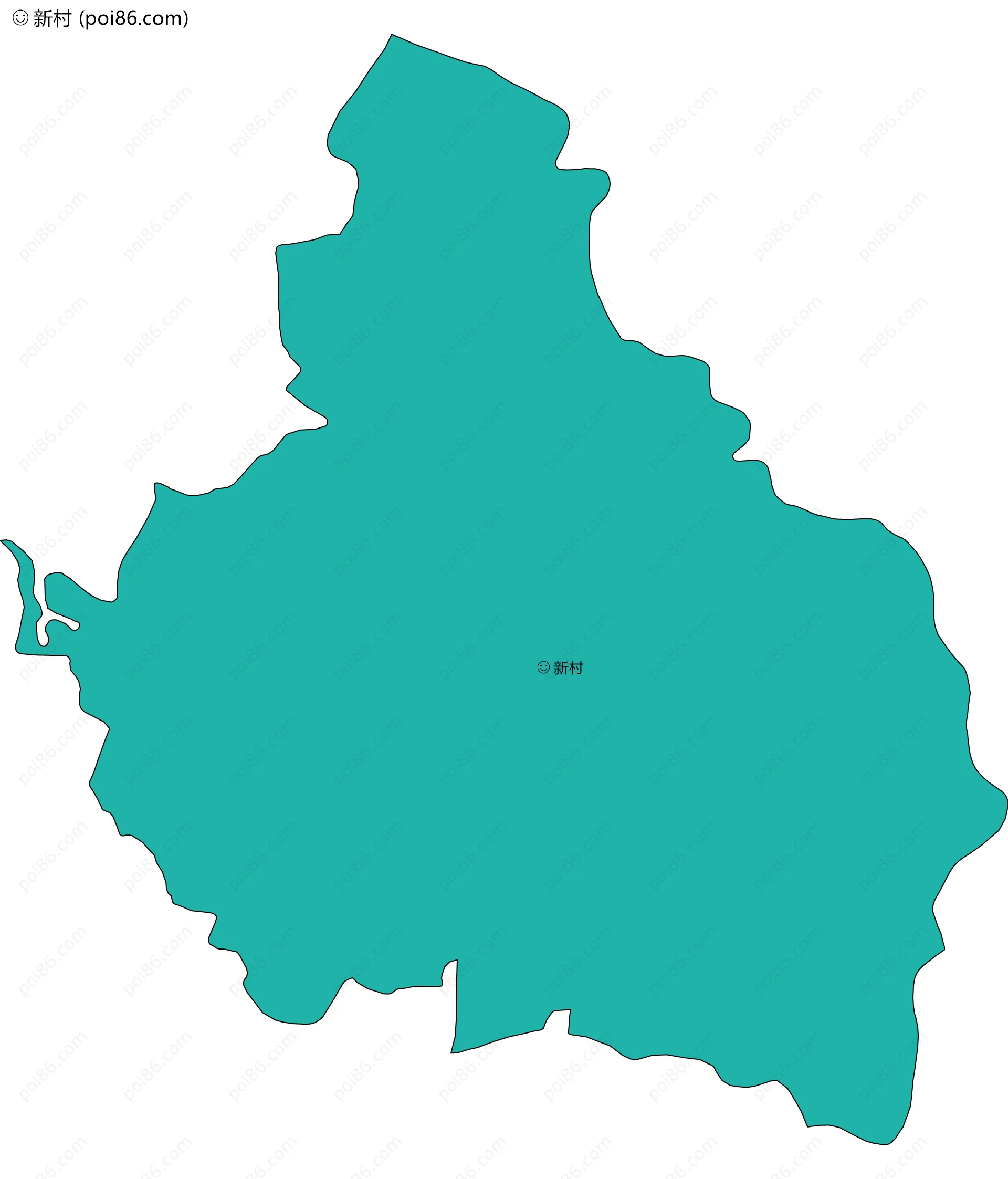新村边界地图
