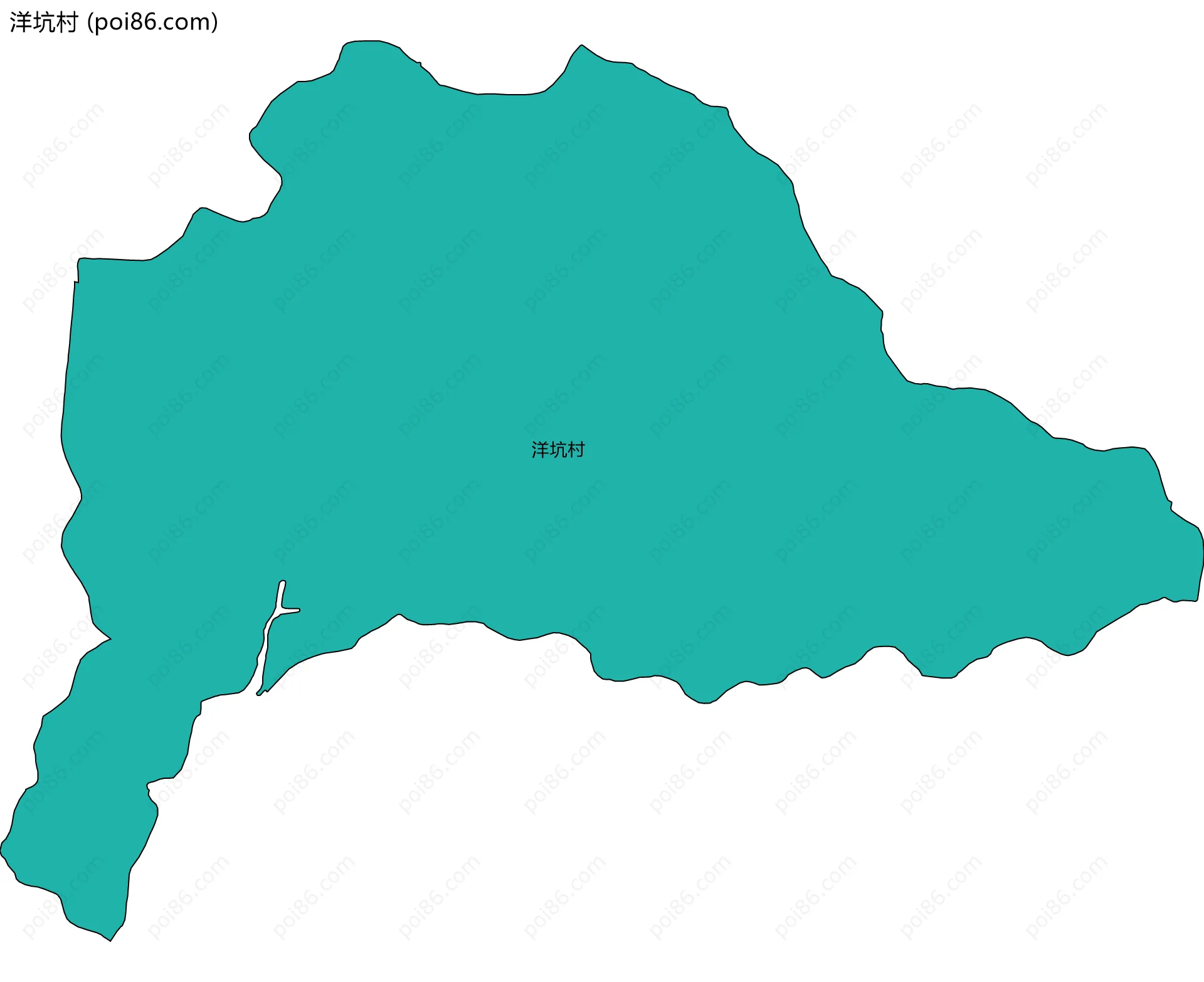 洋坑村边界地图