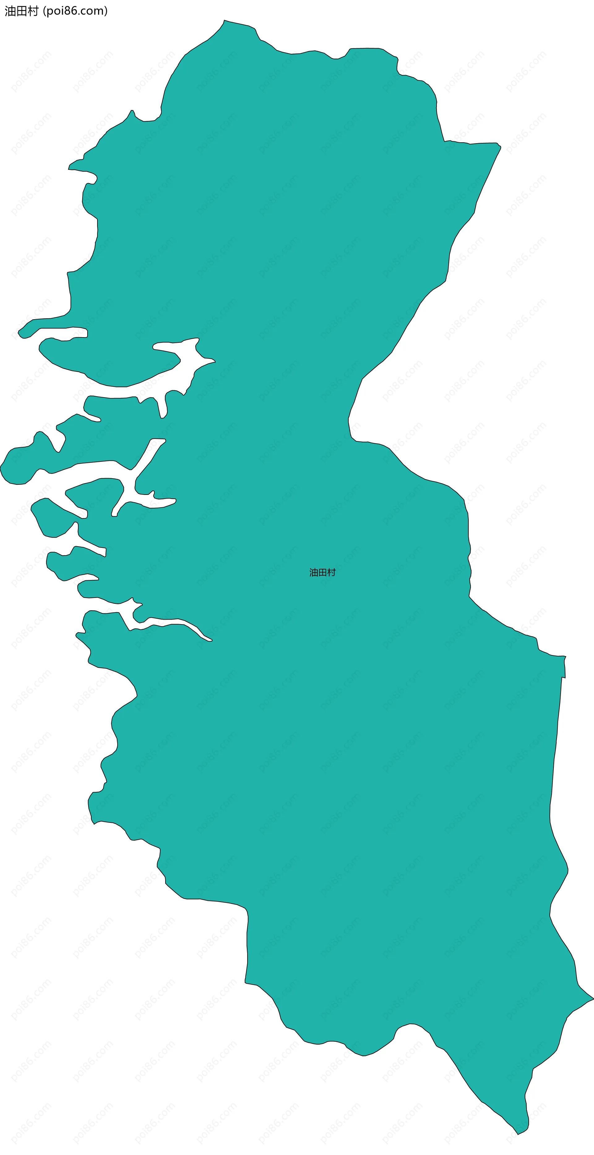 油田村边界地图