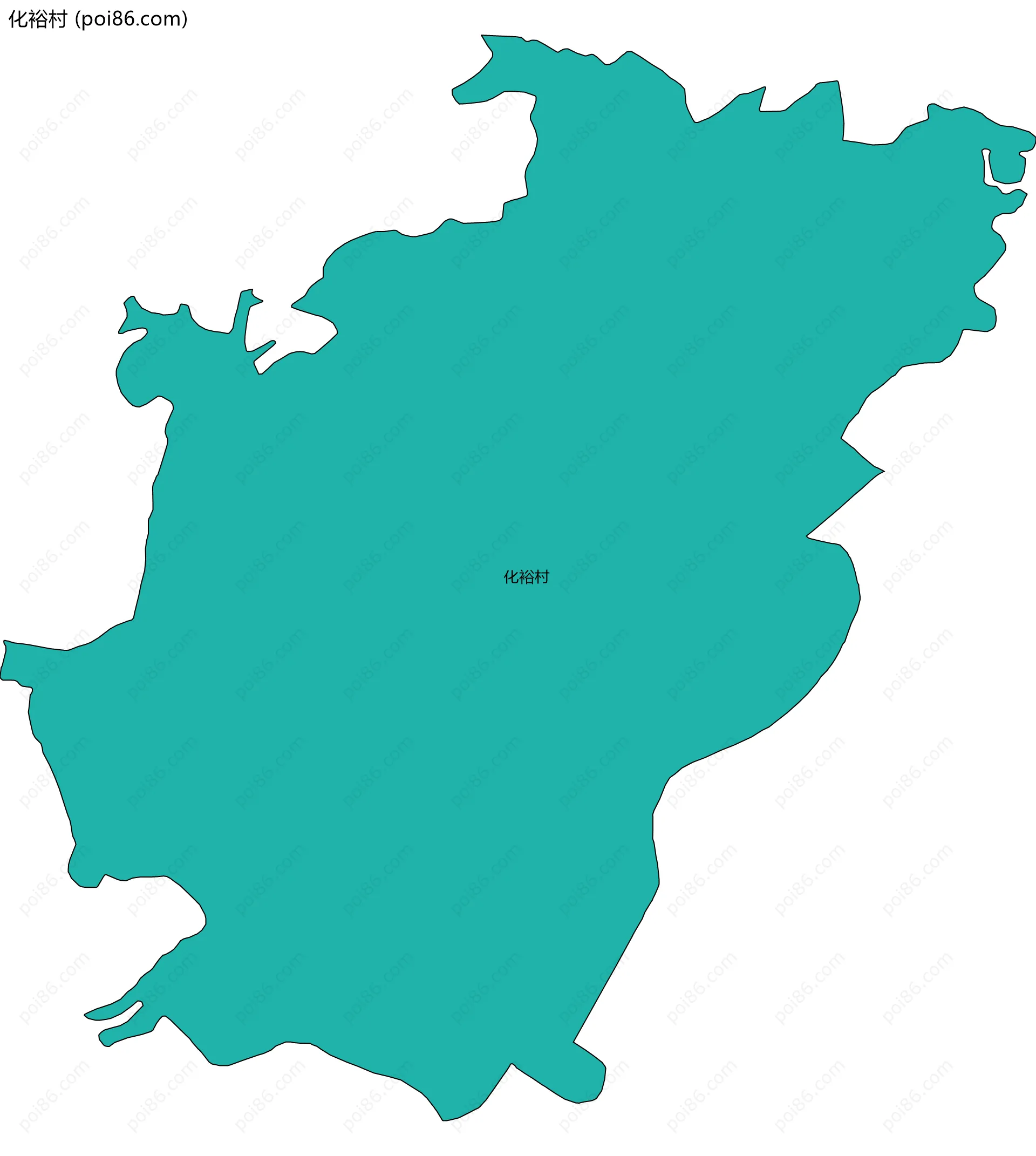 化裕村边界地图