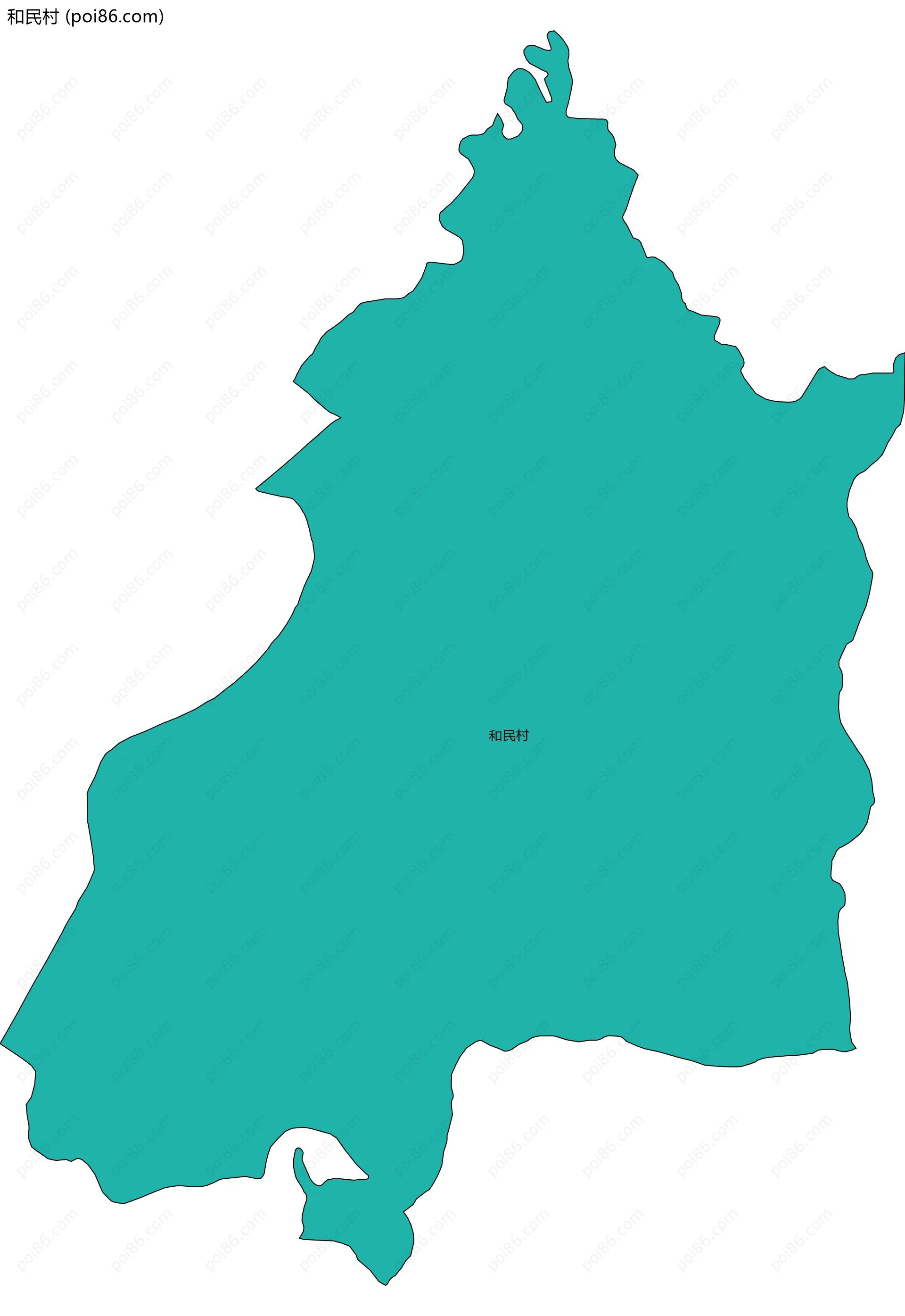 和民村边界地图