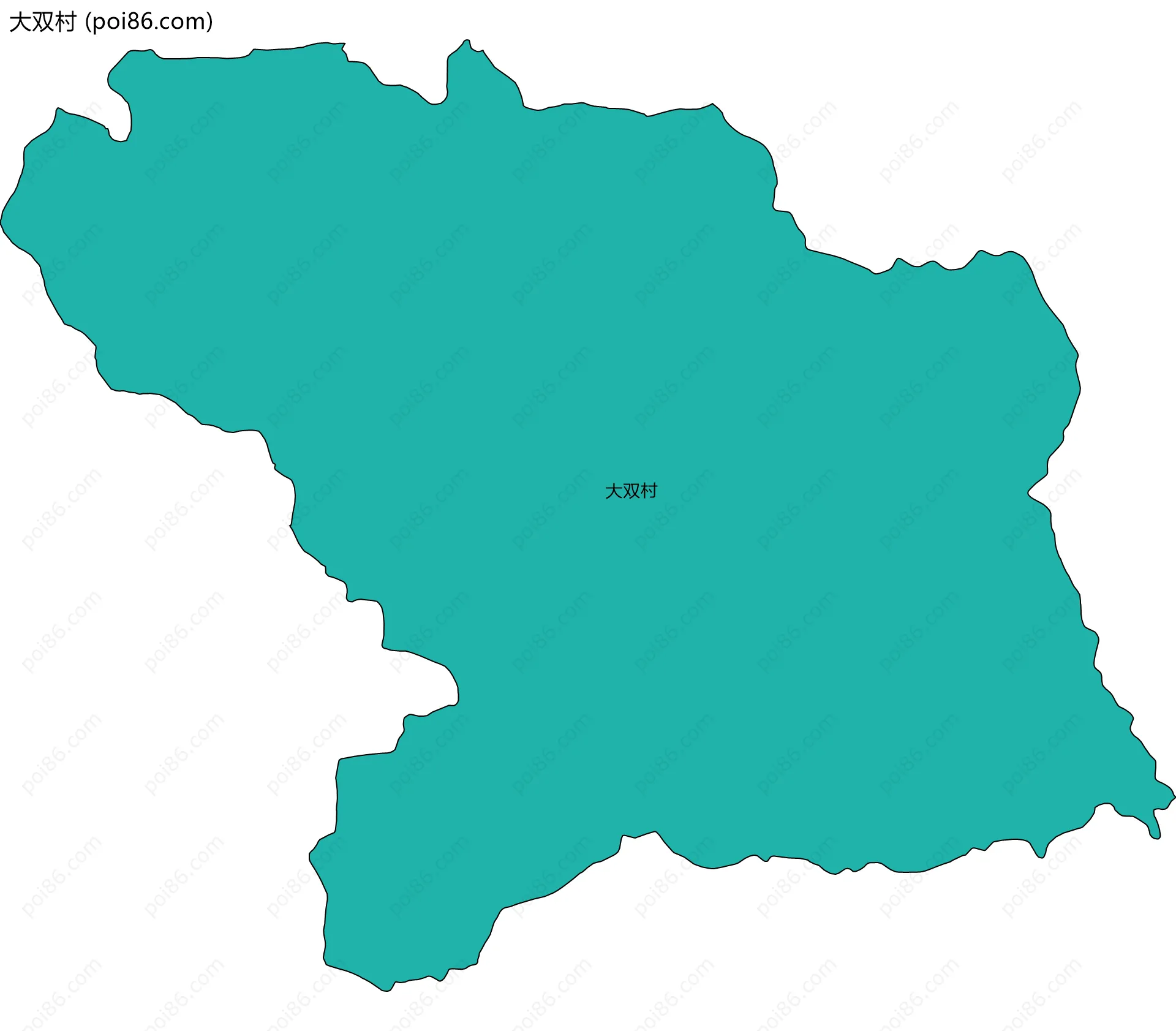 大双村边界地图