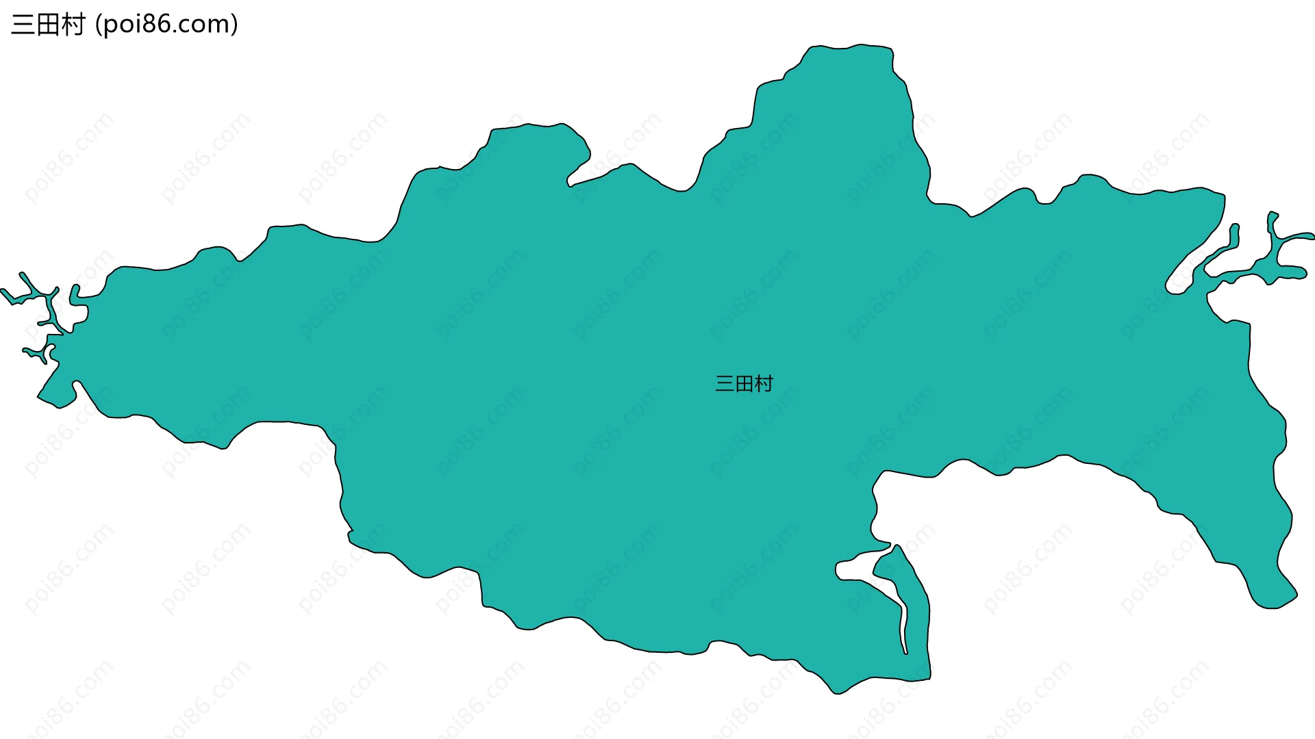 三田村边界地图