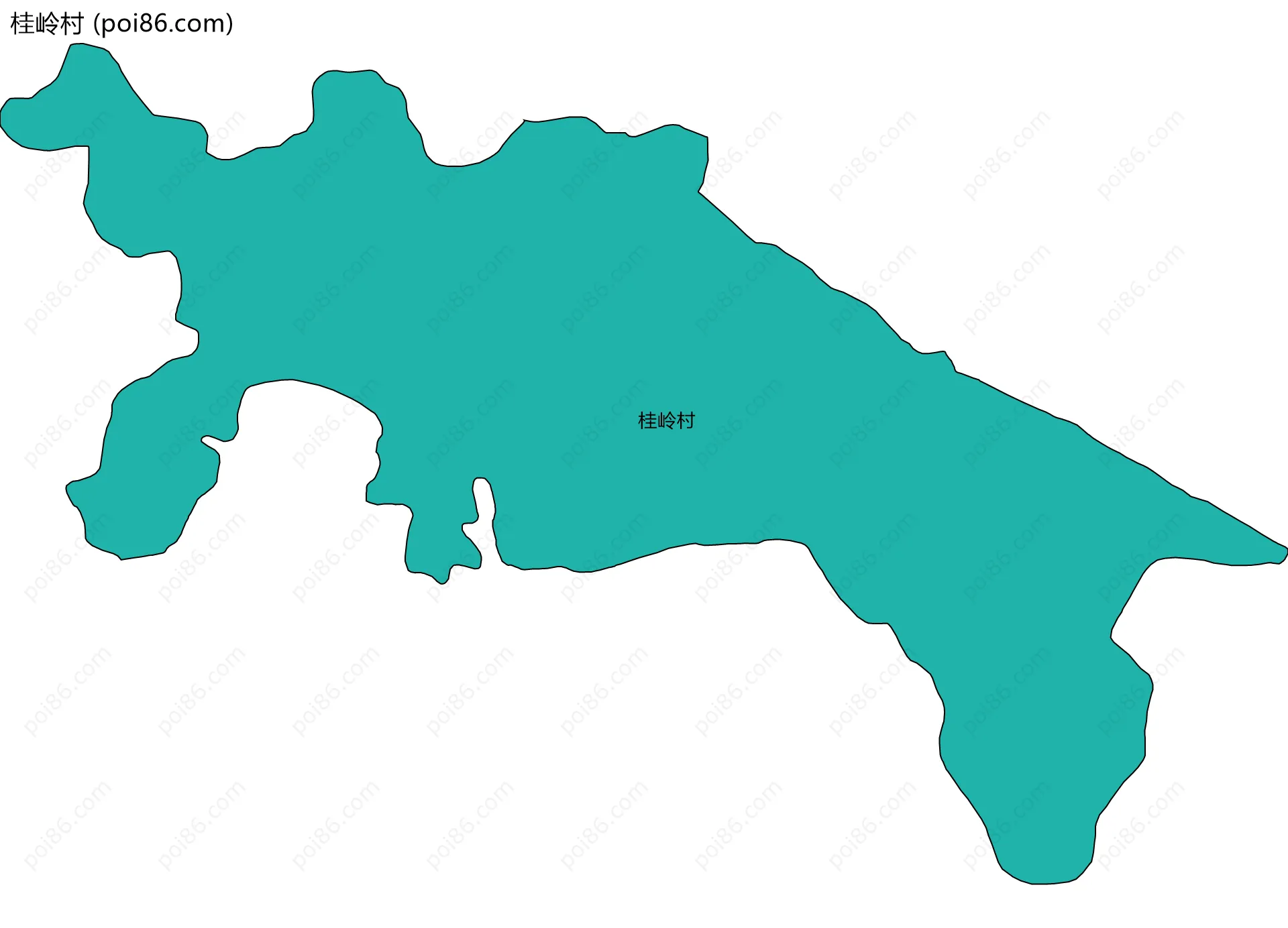 桂岭村边界地图