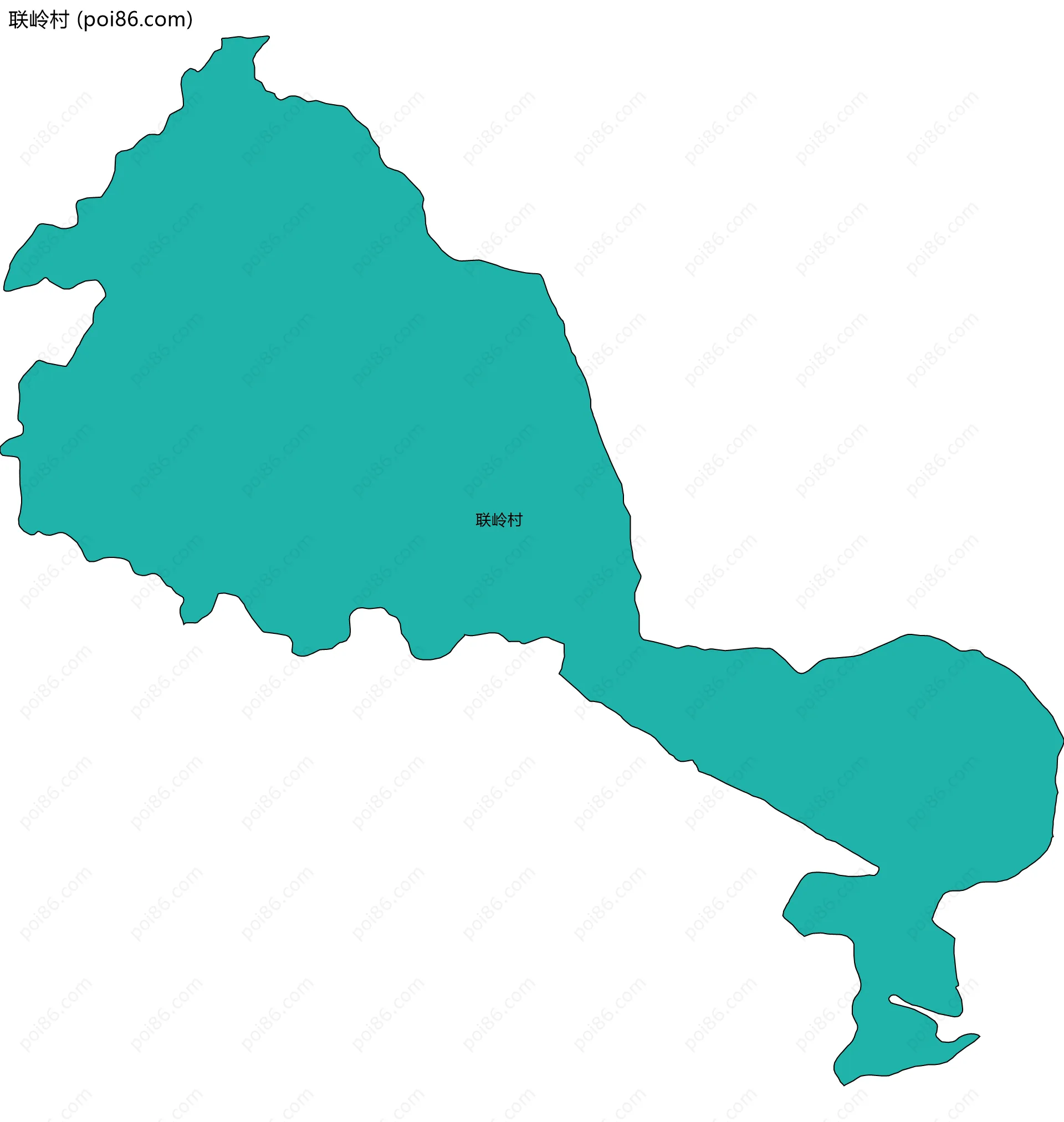 联岭村边界地图