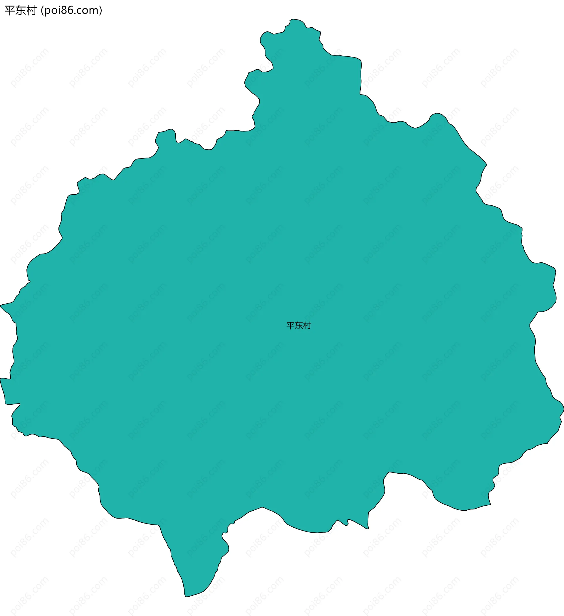 平东村边界地图
