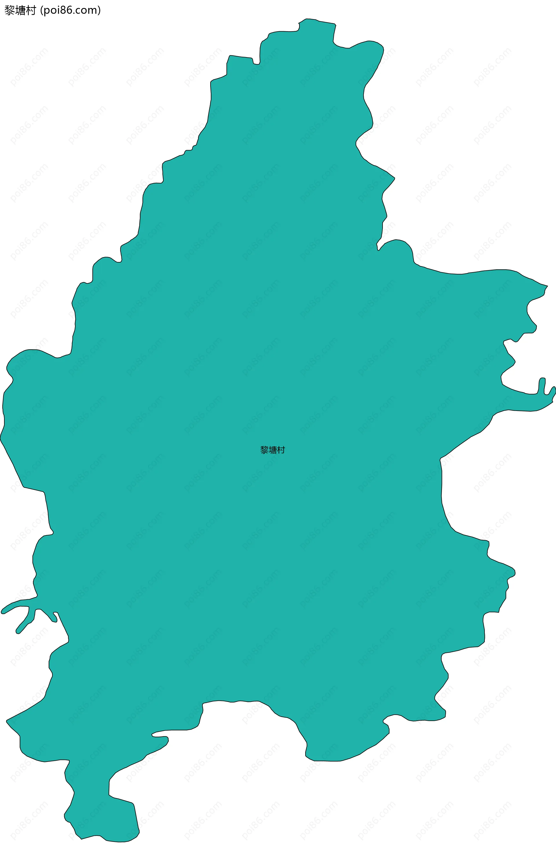 黎塘村边界地图