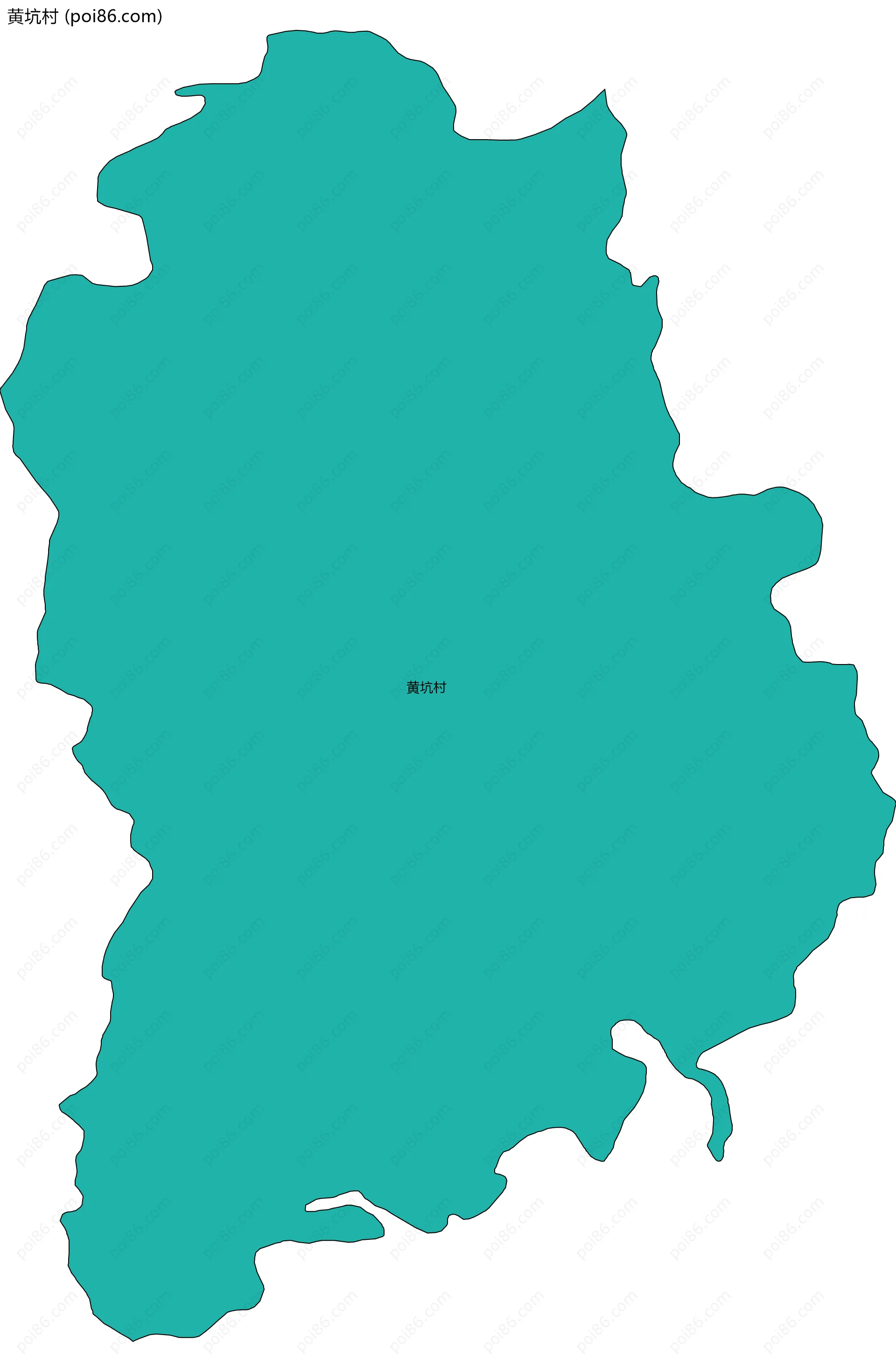 黄坑村边界地图