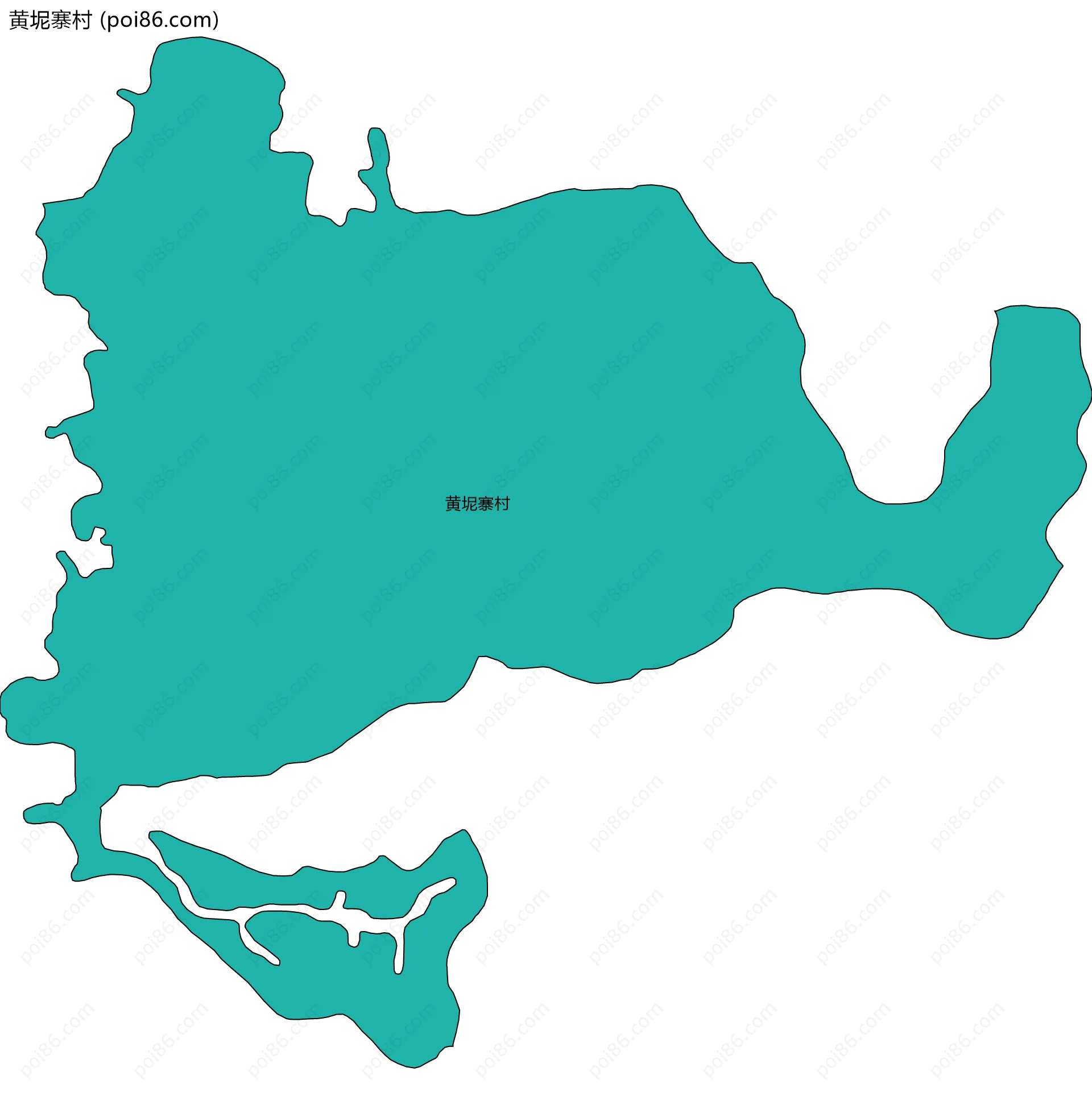 黄坭寨村边界地图