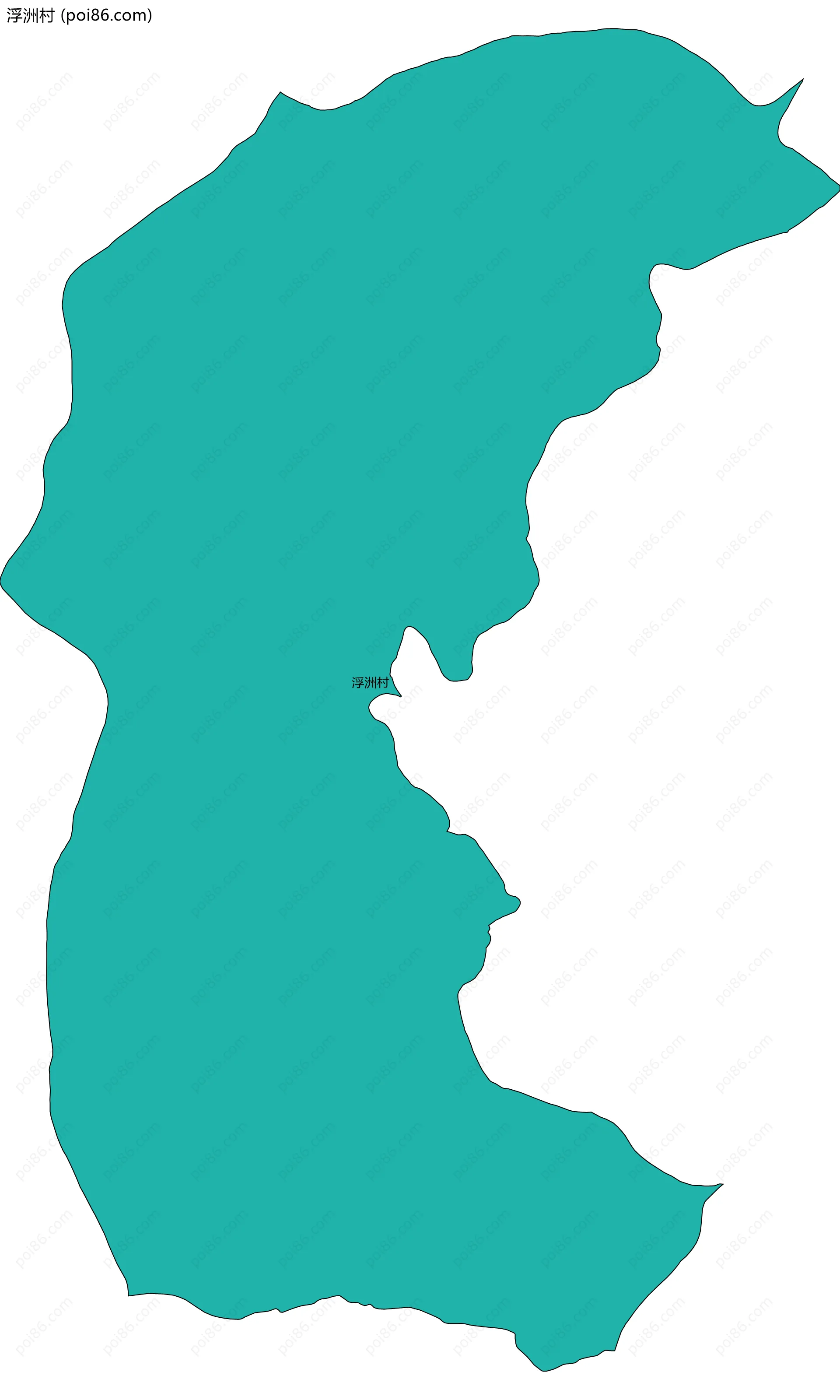 浮洲村边界地图