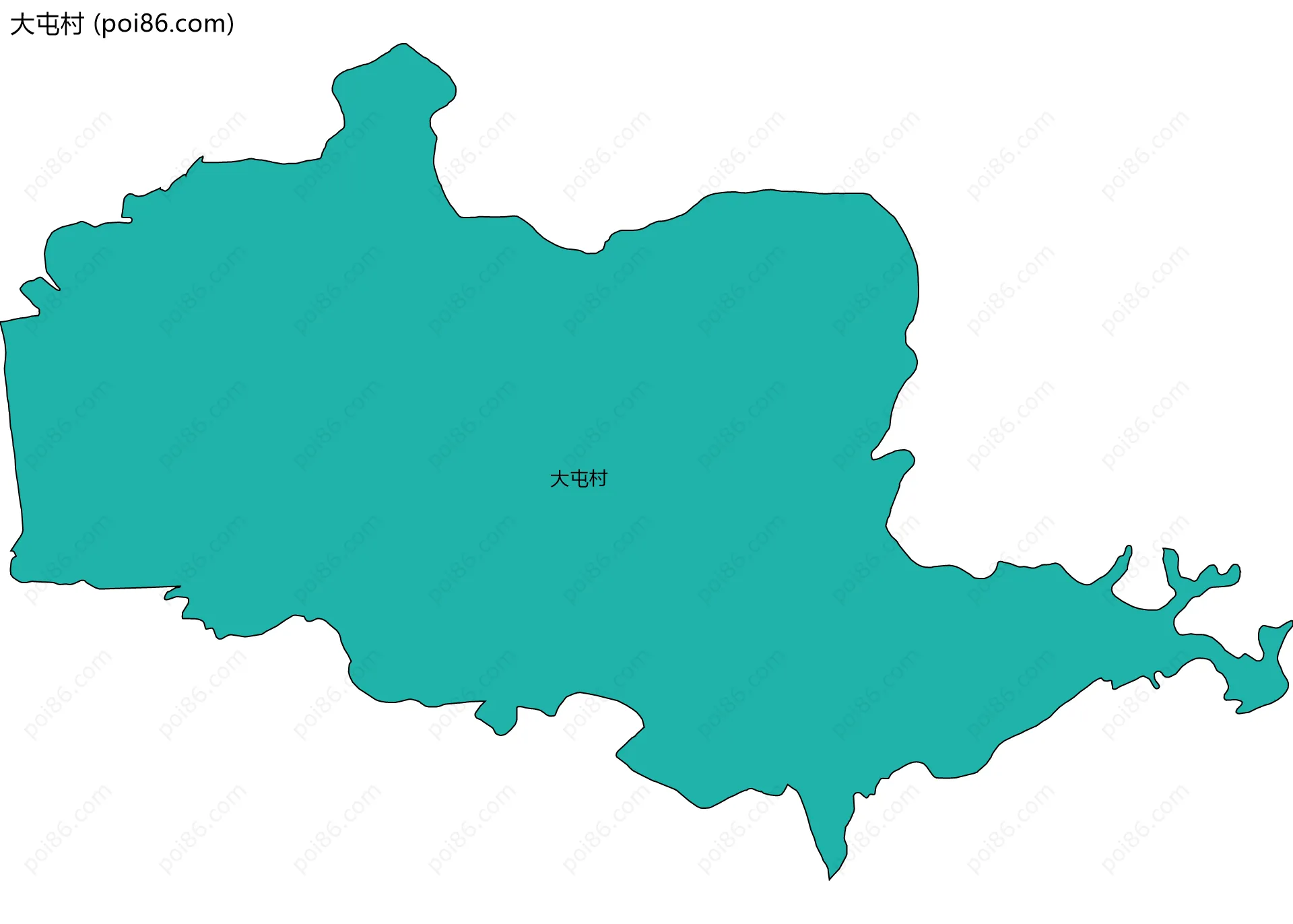 大屯村边界地图