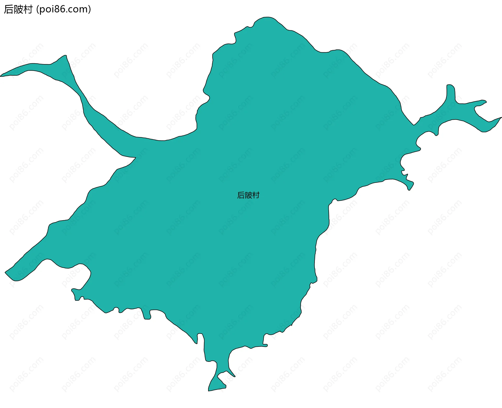 后陂村边界地图