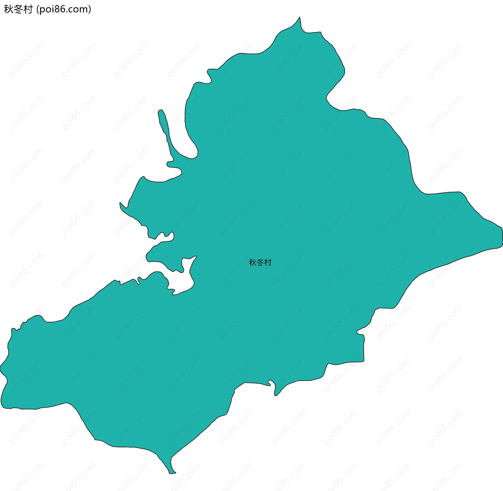 秋冬村边界地图