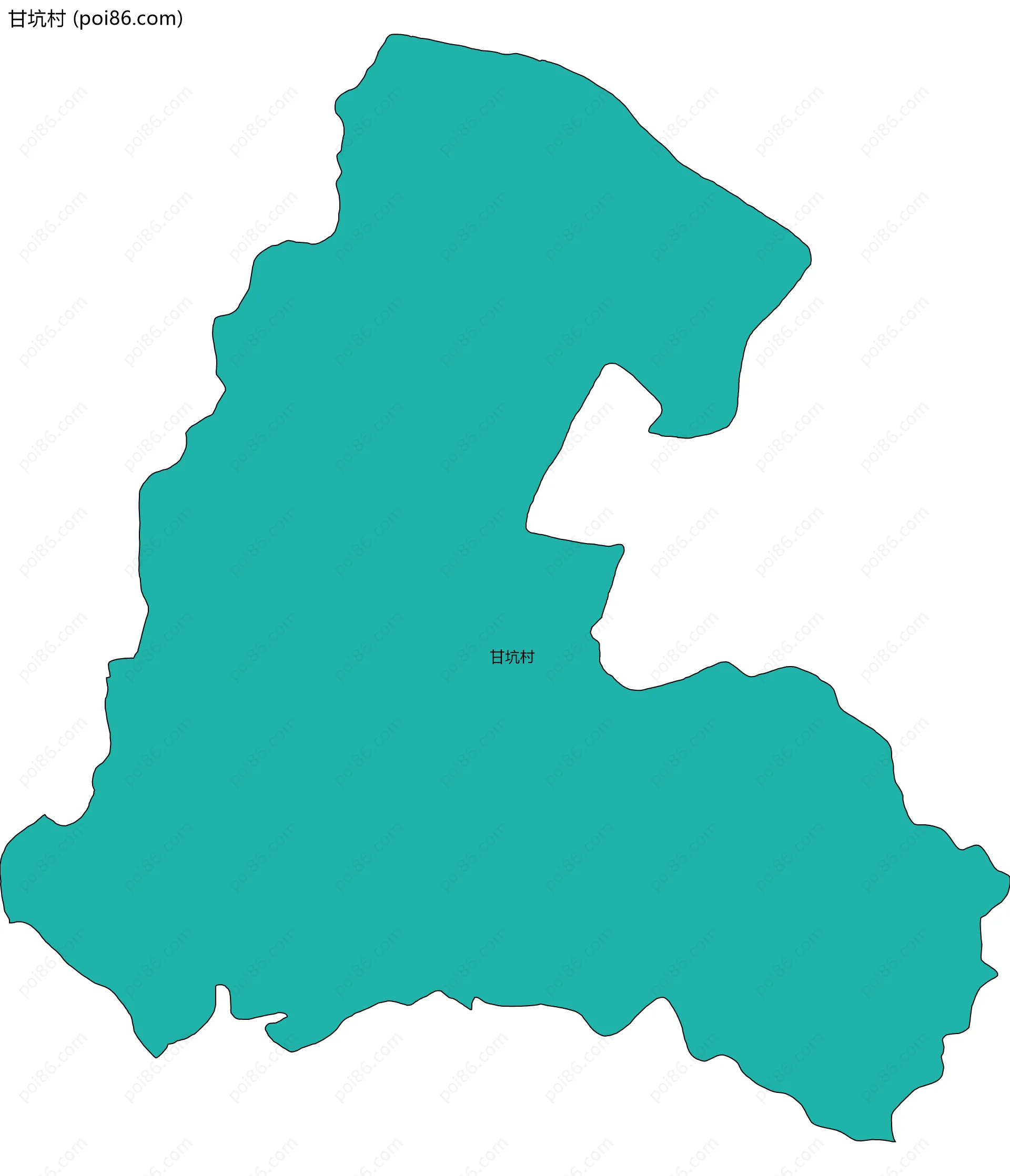甘坑村边界地图