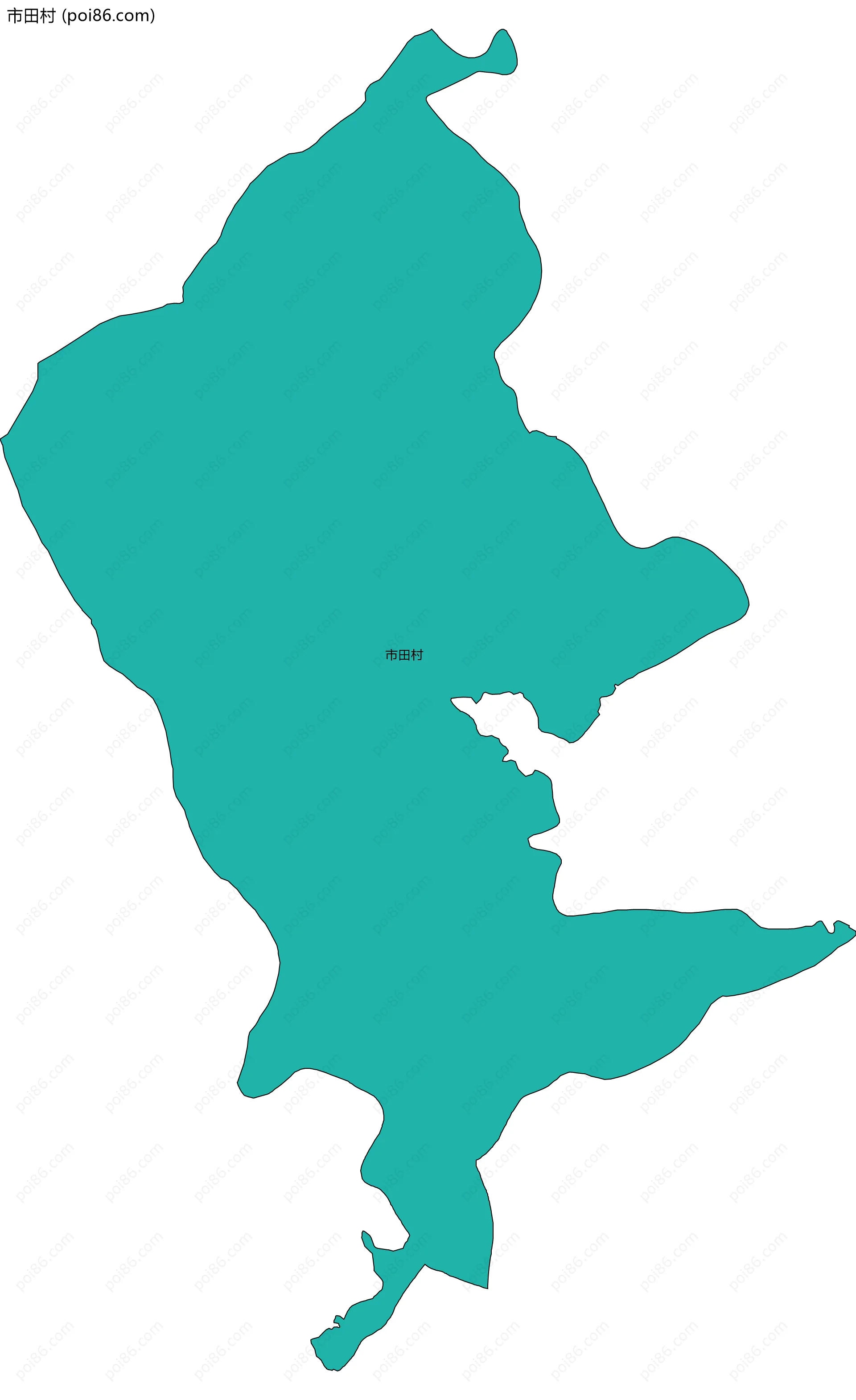 市田村边界地图