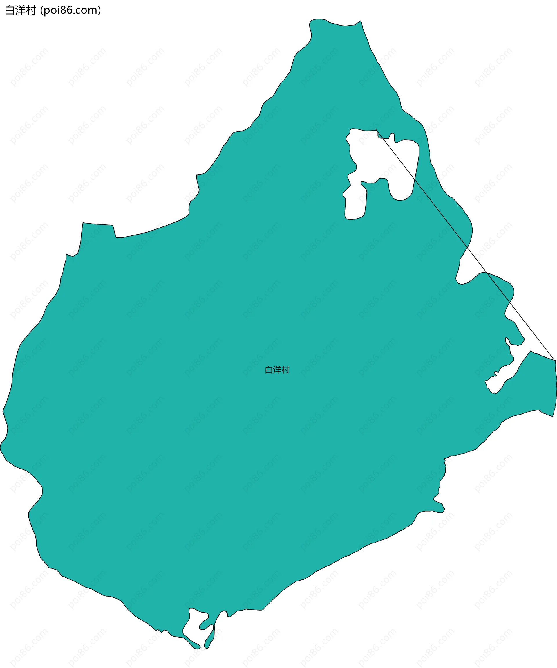 白洋村边界地图