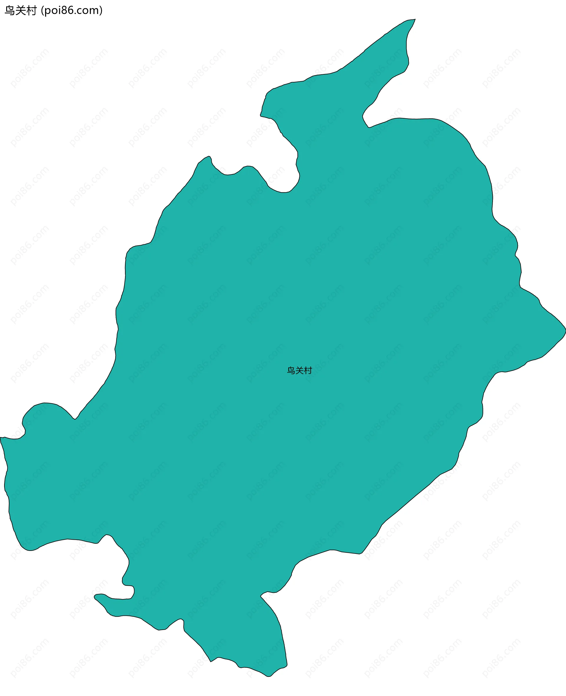 鸟关村边界地图