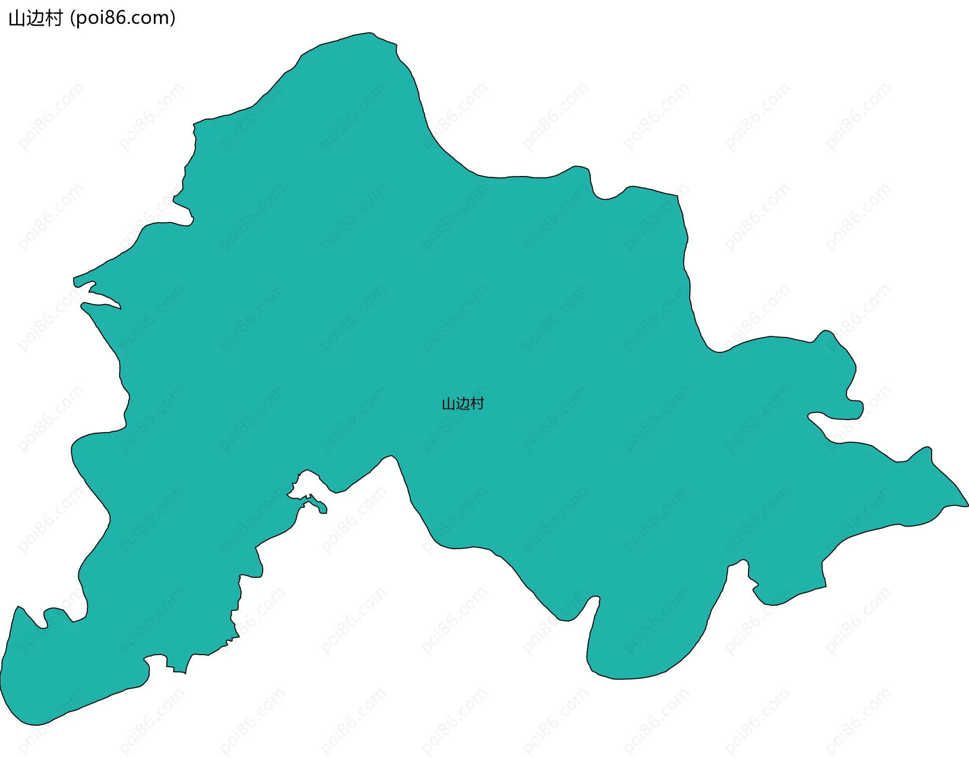 山边村边界地图