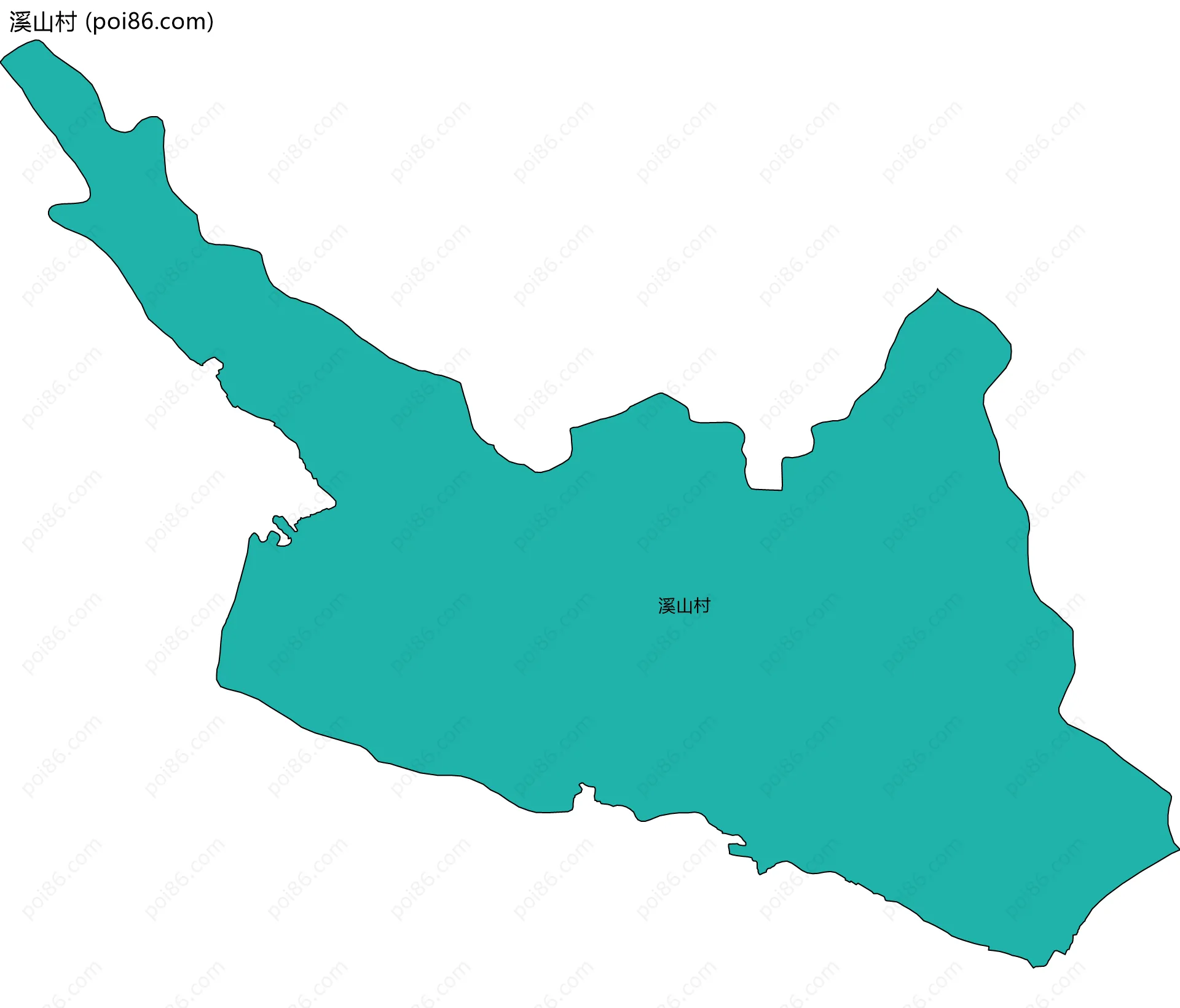 溪山村边界地图