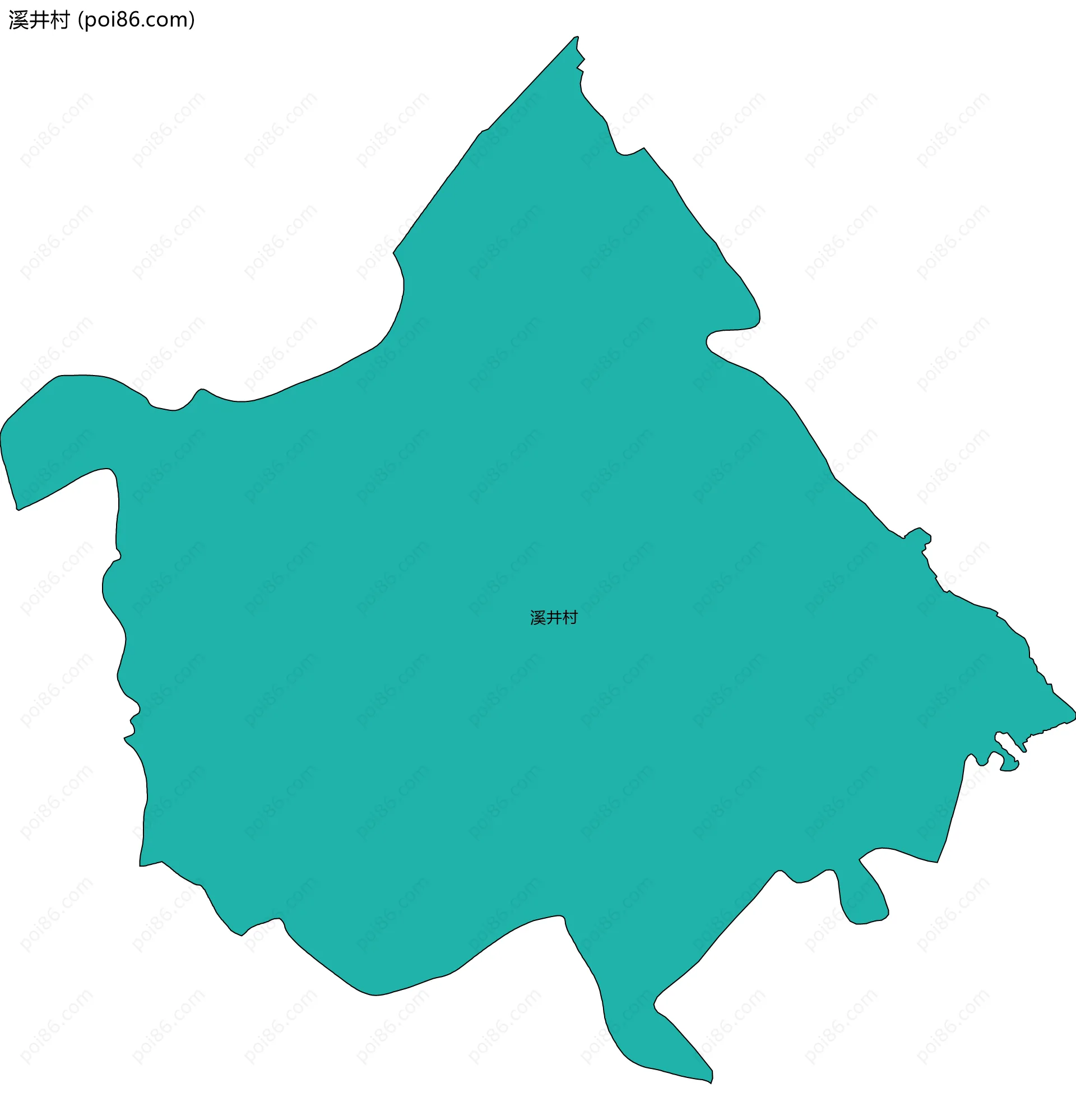 溪井村边界地图