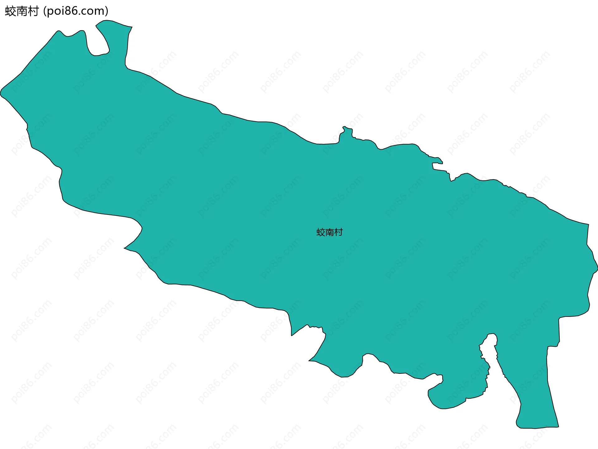 蛟南村边界地图