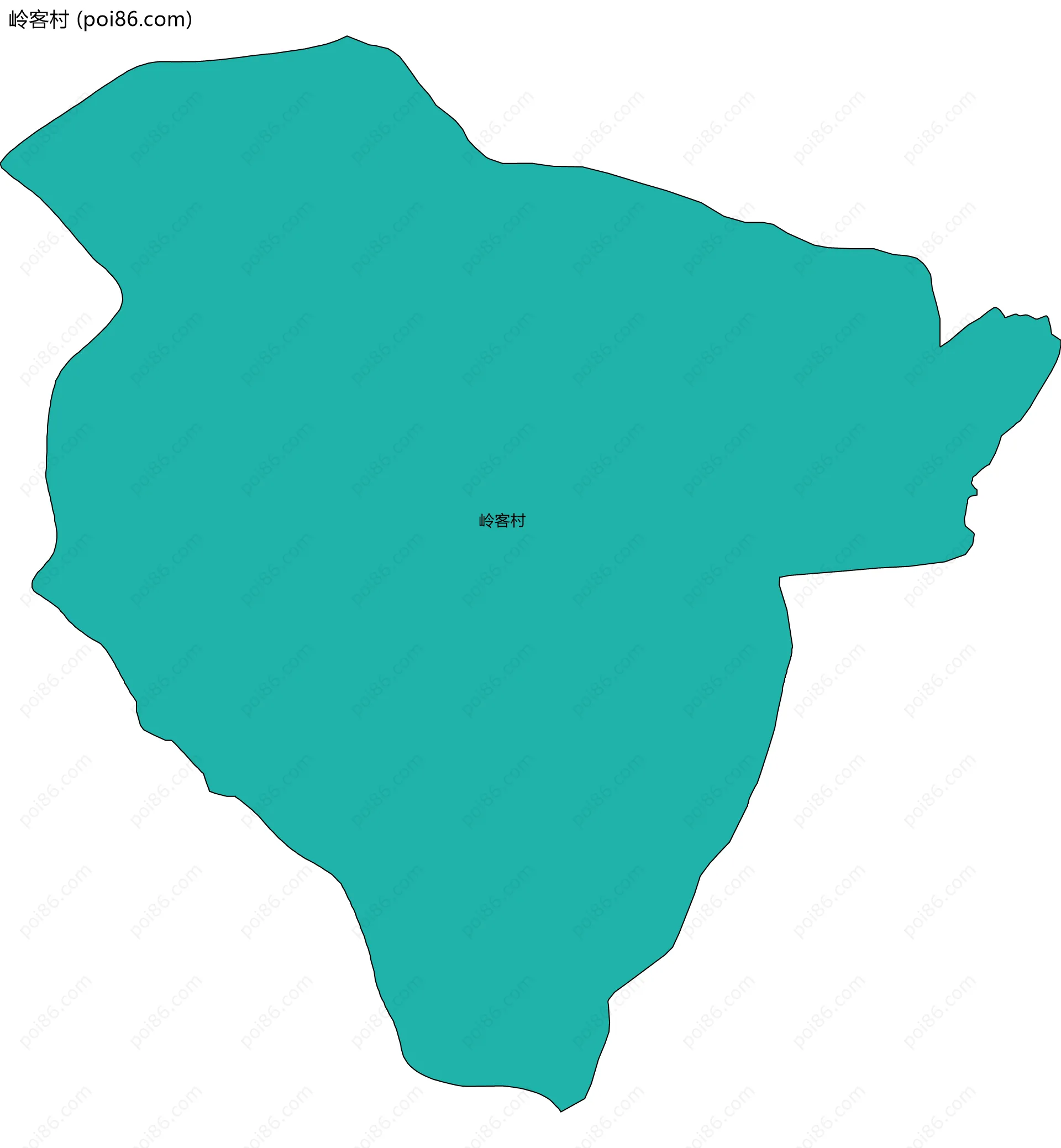 岭客村边界地图
